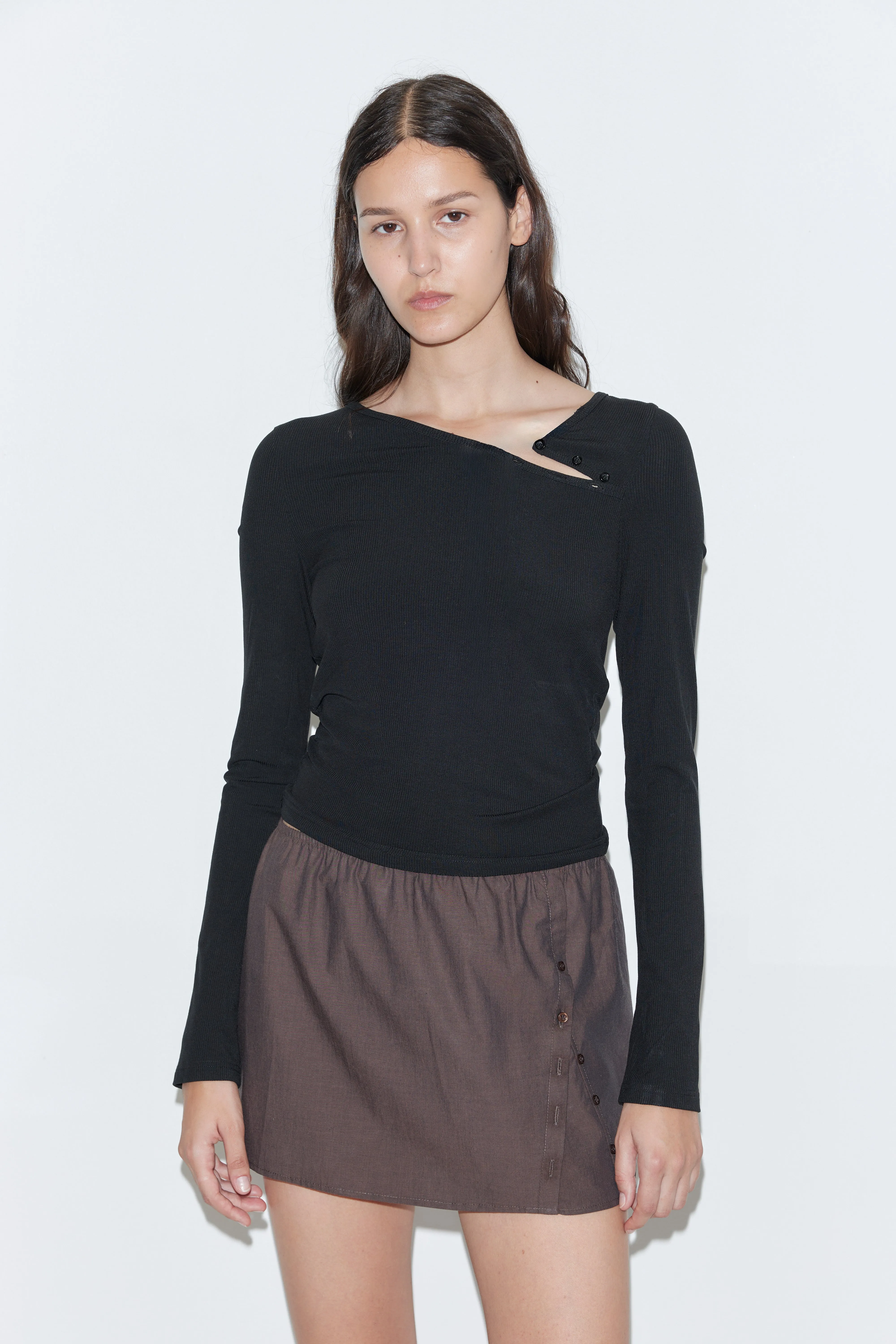Pleat Split Skirt - Toast sold by Deiji Studios product image thumbnail 2