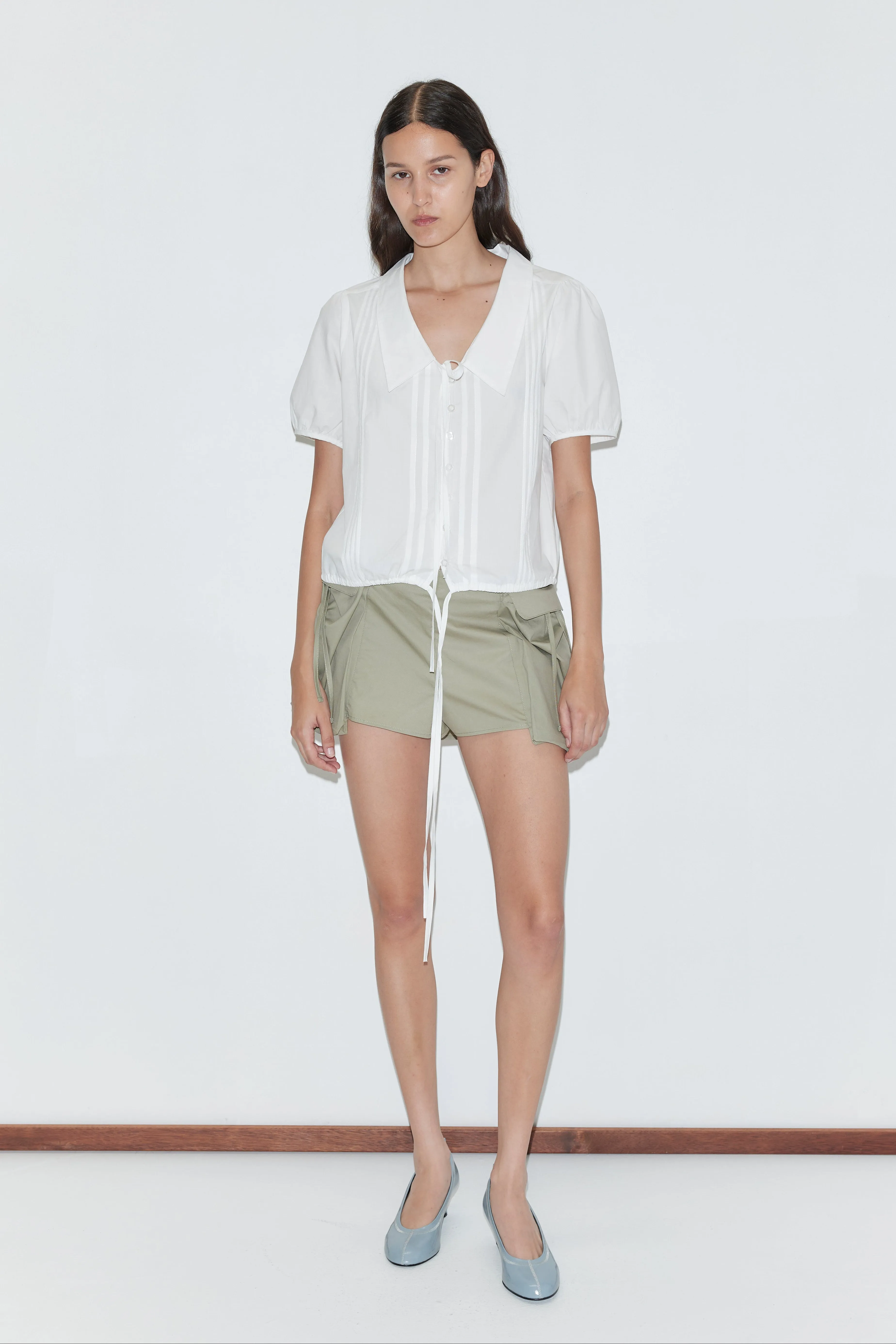 Fine Collar Top - White sold by Deiji Studios product image thumbnail 2