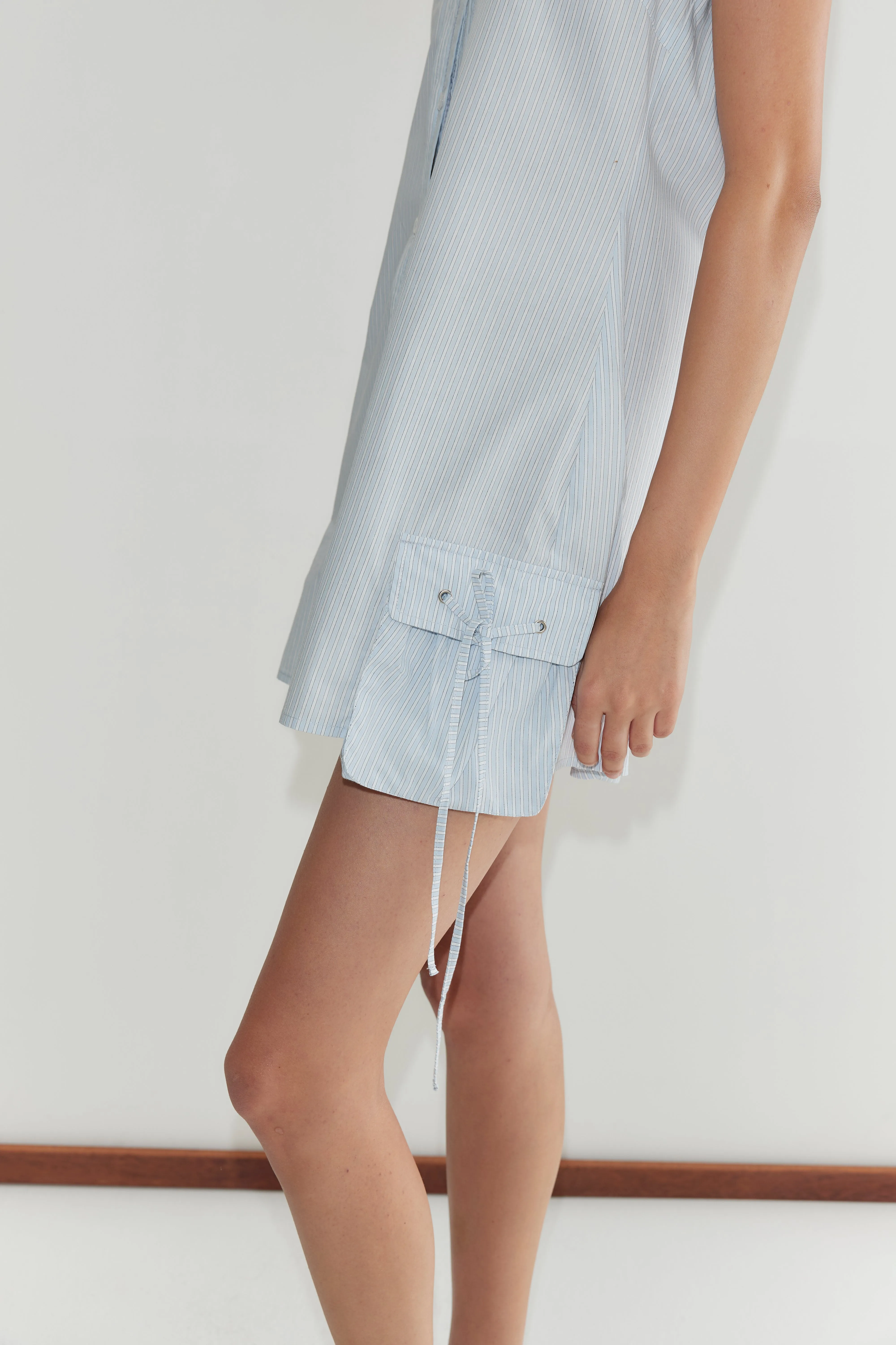 Pocket Halter Dress - Mist Stripe sold by Deiji Studios product image thumbnail 4