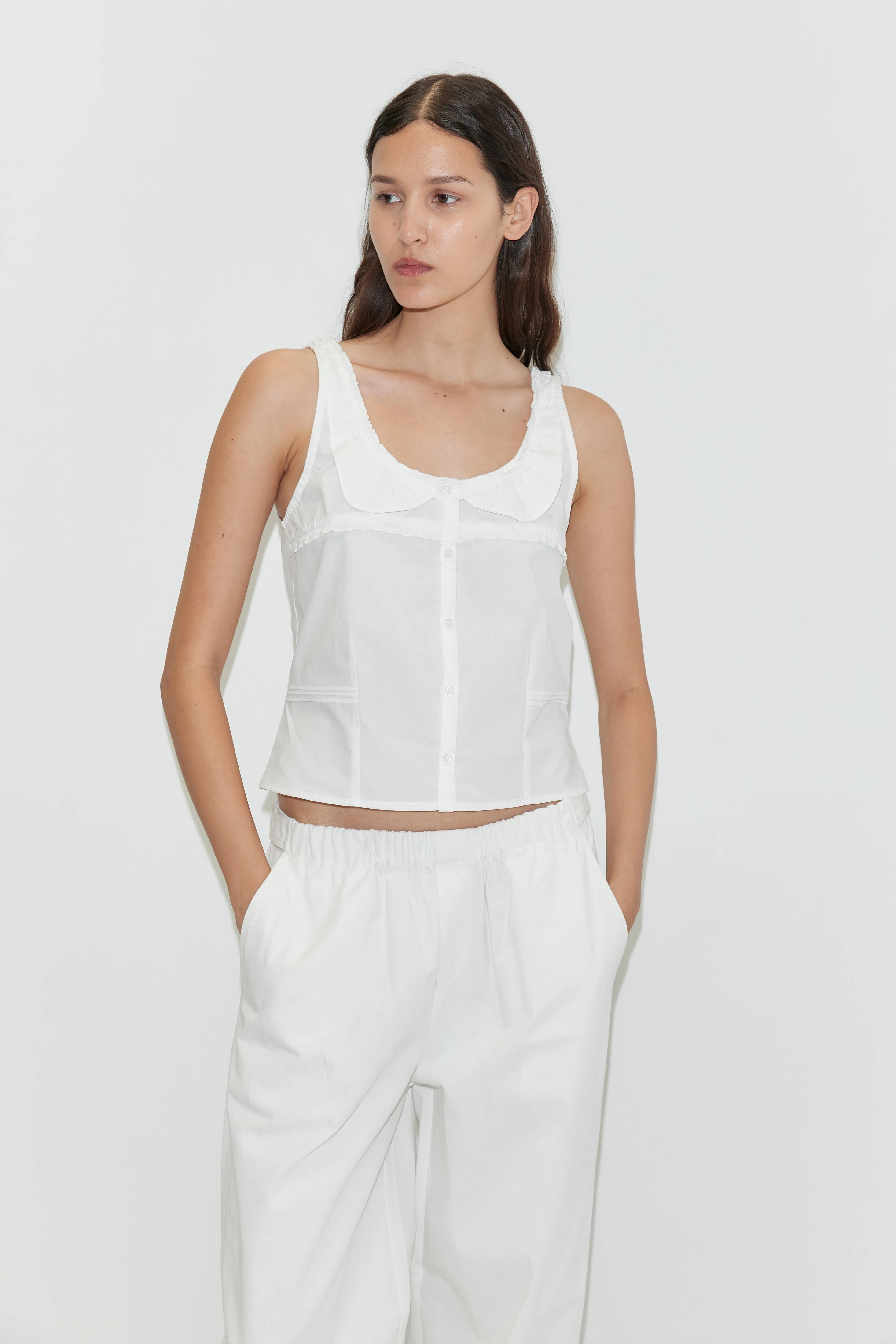 Snap Tab Pant - White sold by Deiji Studios product image thumbnail 3