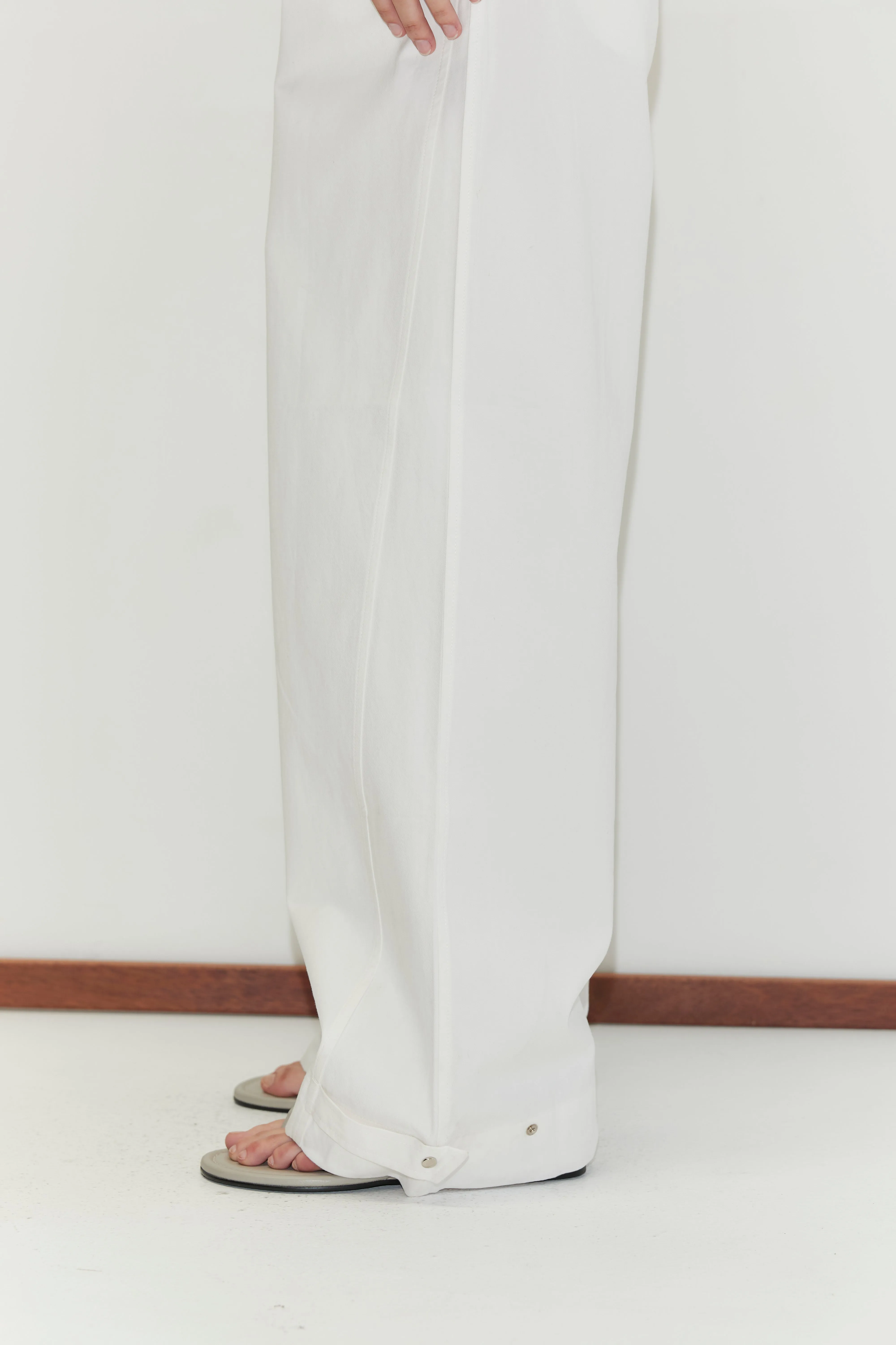 Snap Tab Pant - White sold by Deiji Studios product image thumbnail 2