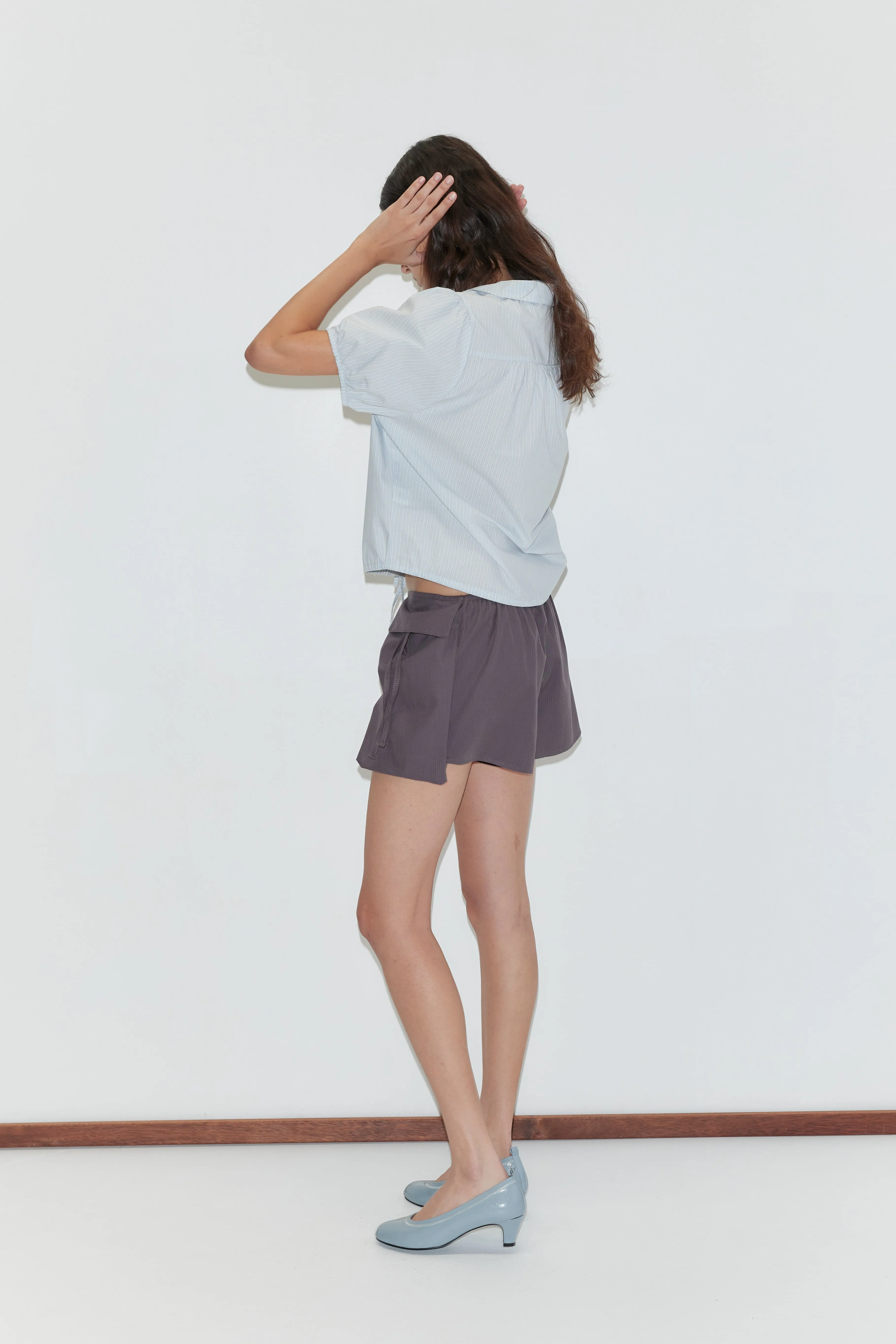 Micro Pocket Short - Mulberry Stripe sold by Deiji Studios product image thumbnail 4