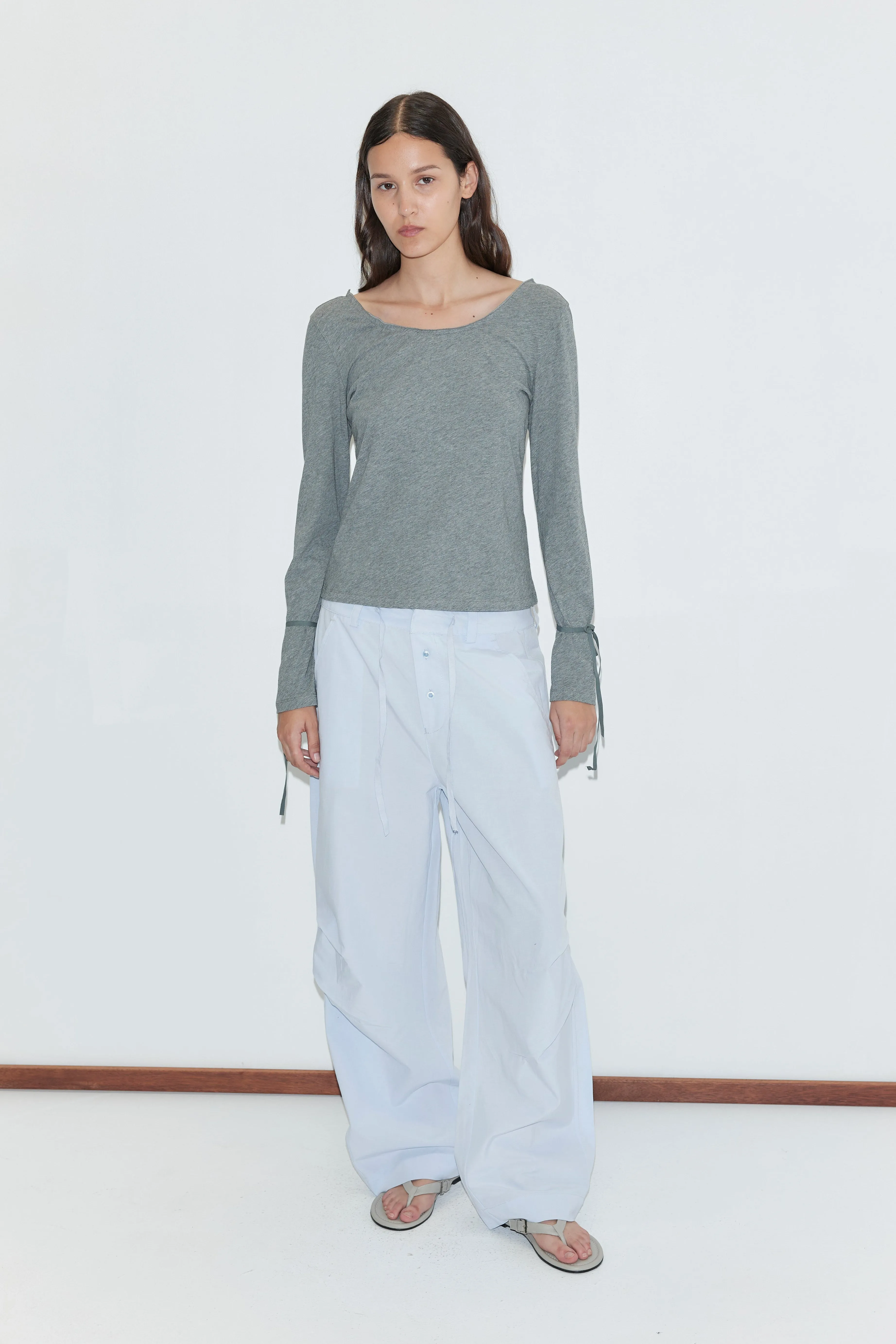 Cuff Tie Top - Grey sold by Deiji Studios product image thumbnail 2