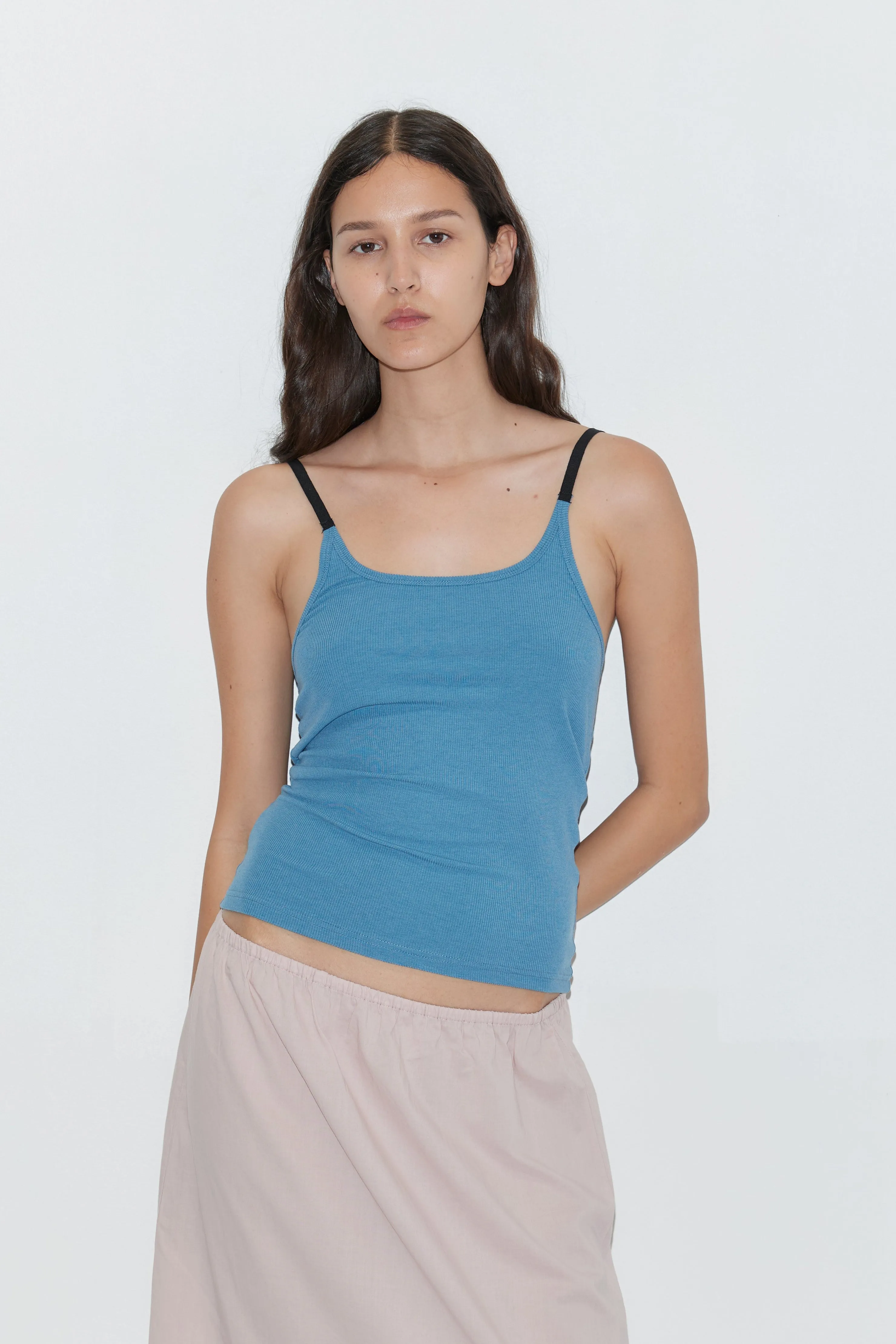 Rib Jersey Tank - Azure sold by Deiji Studios