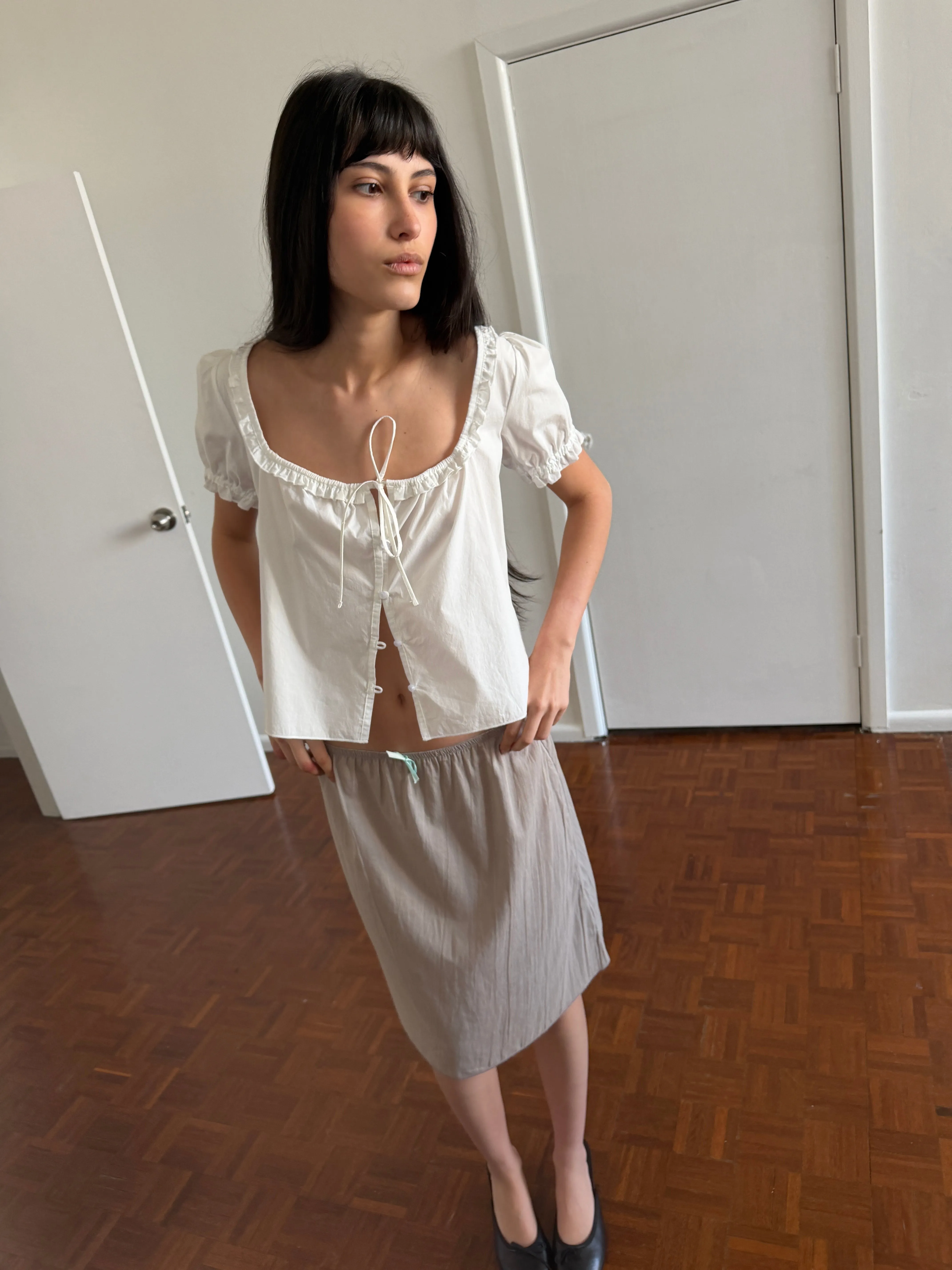 Flounced Top - White sold by Deiji Studios product image thumbnail 4
