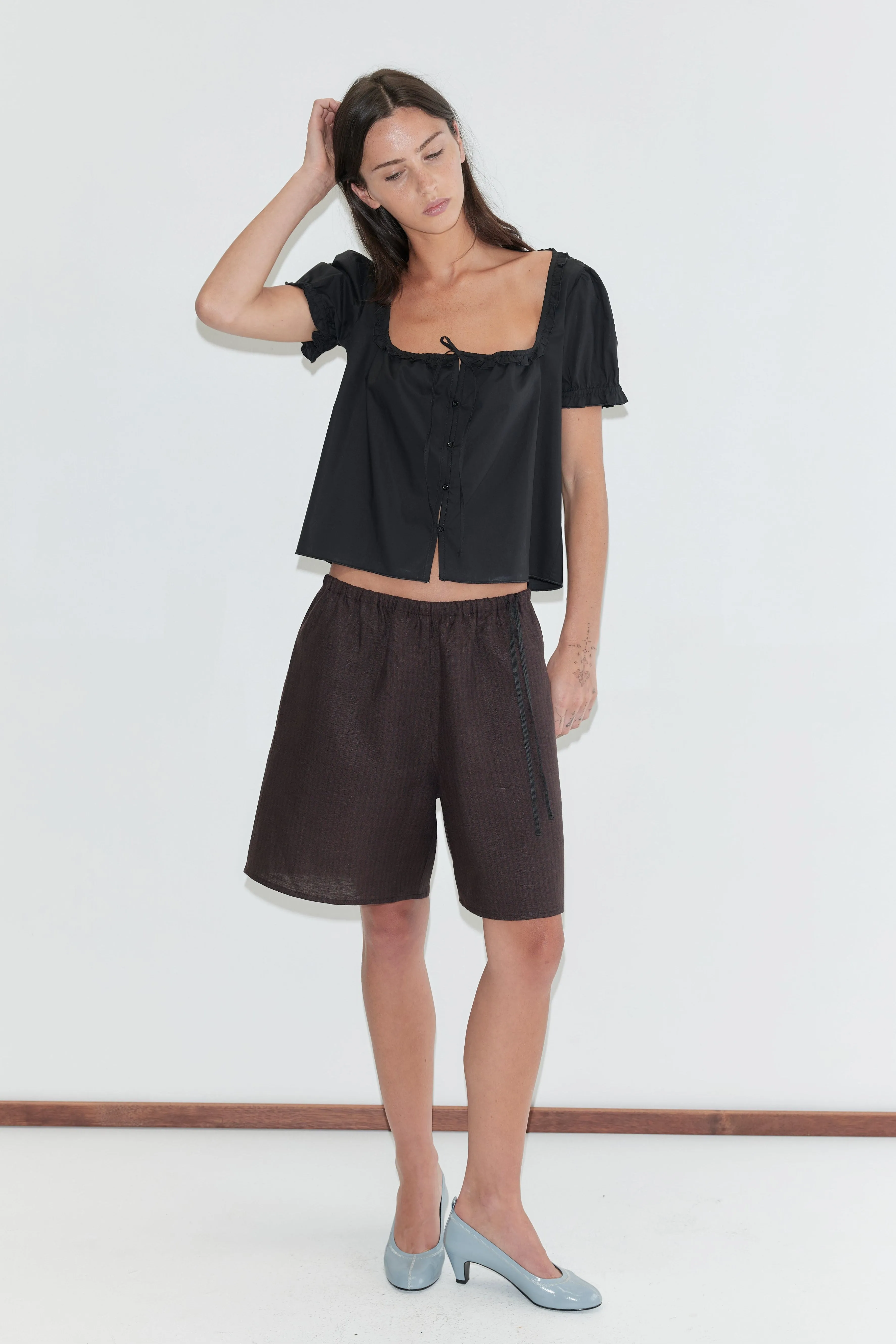Half Short - Brown Black Stripe sold by Deiji Studios
