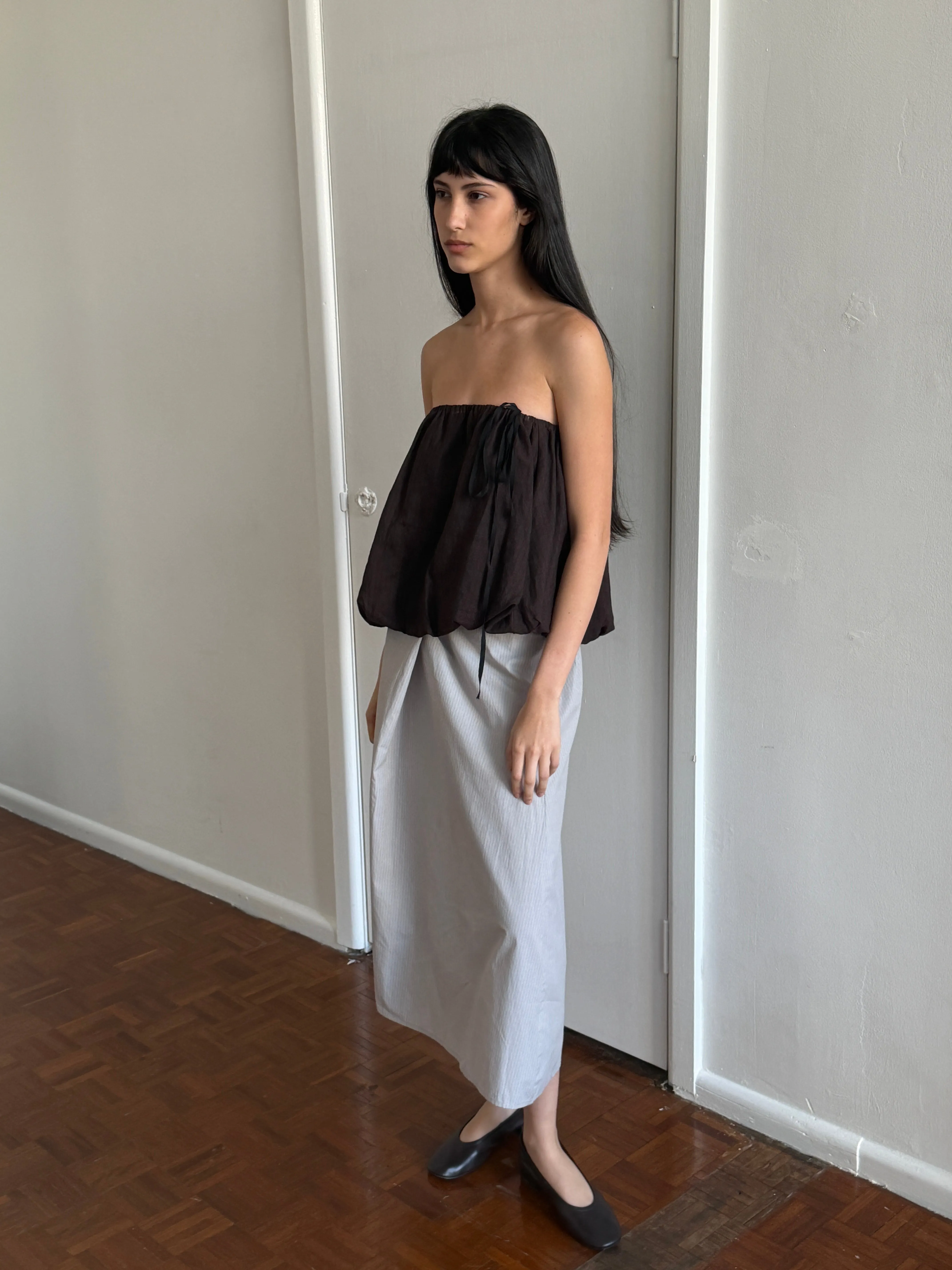 Bubble Top - Brown Black Stripe sold by Deiji Studios