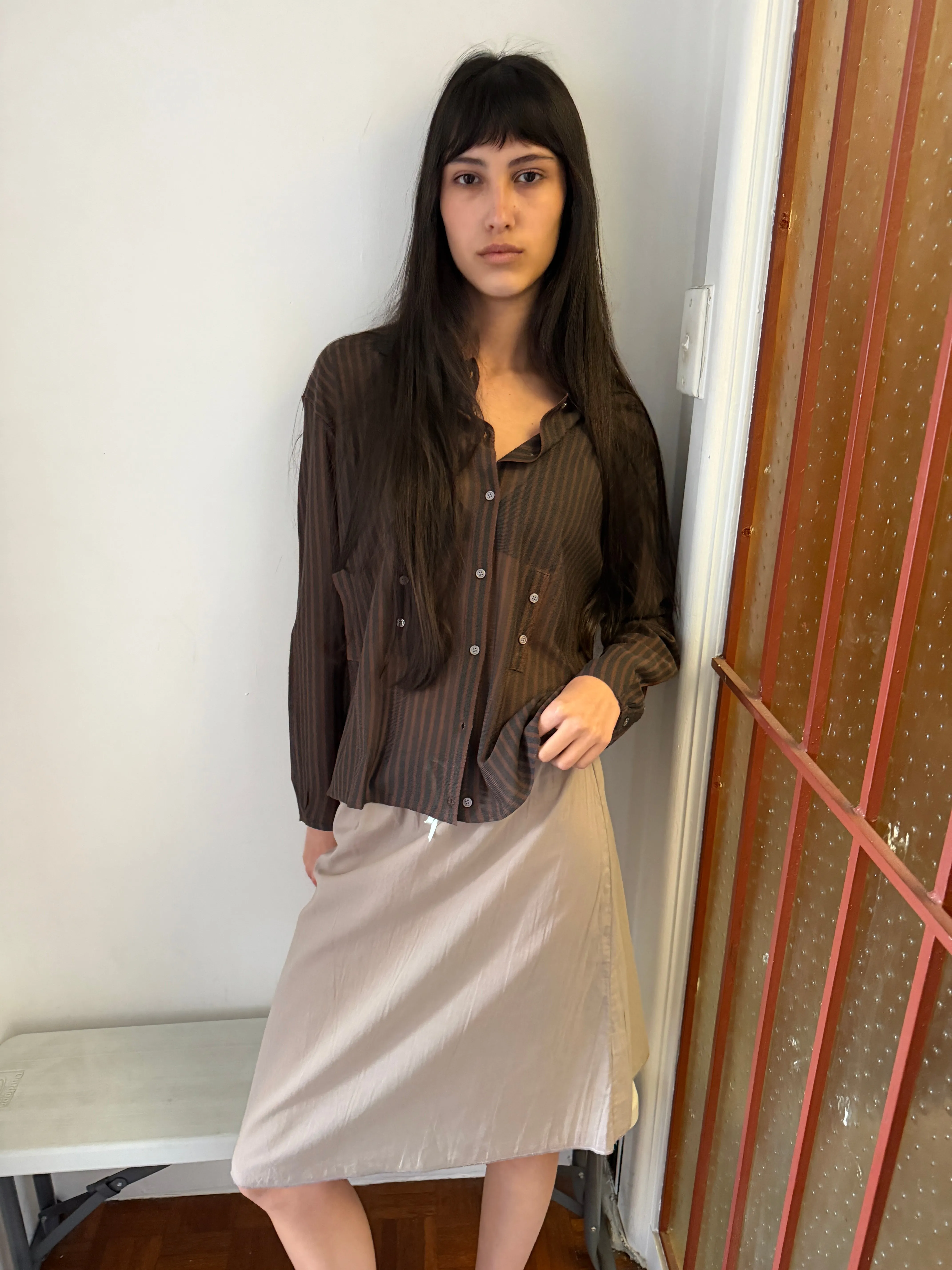 Knit Shirt - Brown Grey Stripe sold by Deiji Studios product image thumbnail 5
