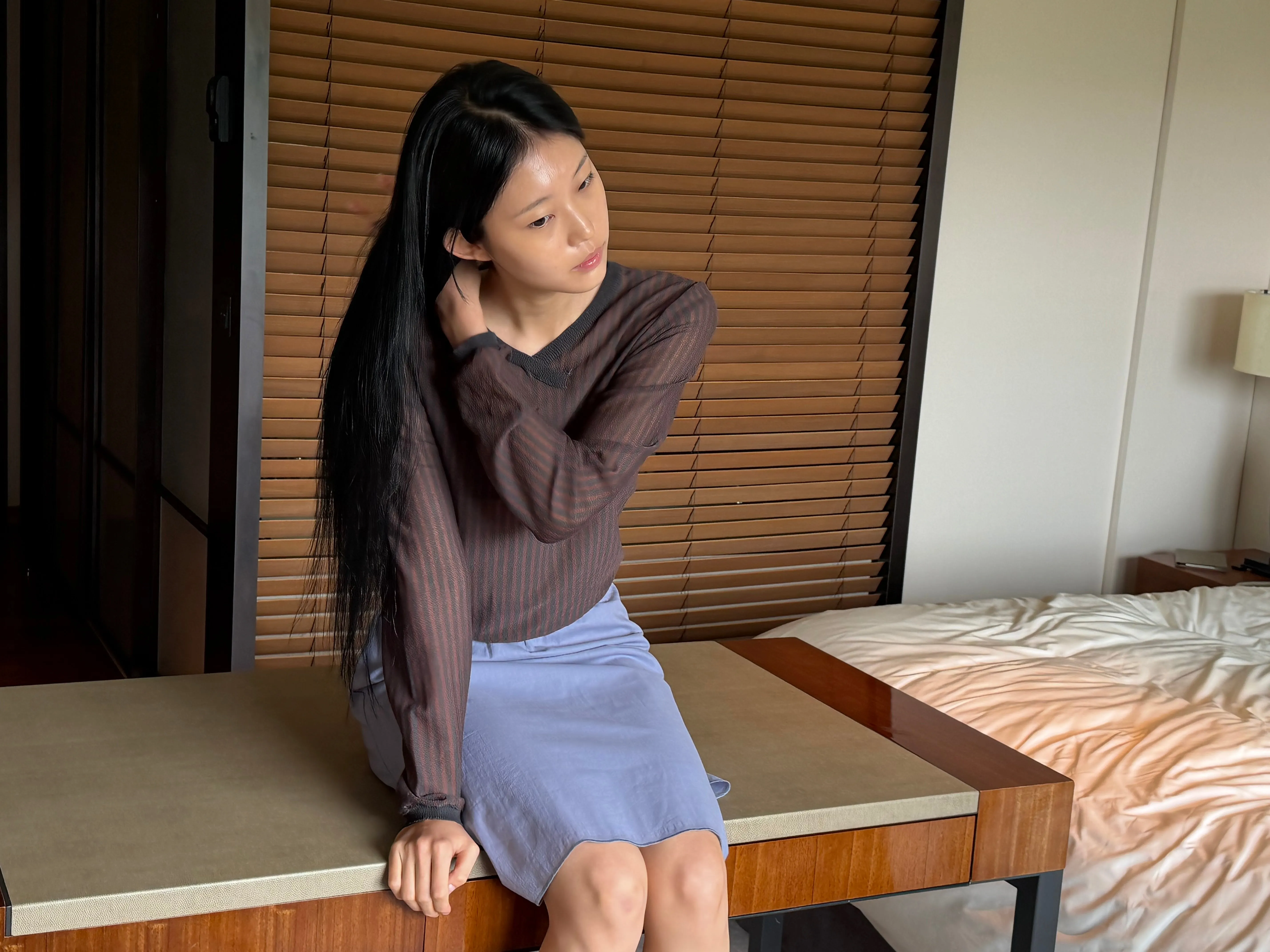 Stripe Longsleeve - Brown Grey Stripe sold by Deiji Studios product image thumbnail 4