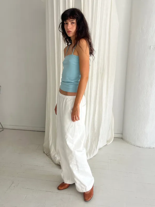 Curve Pant - White made by Deiji Studios