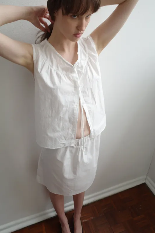 Sleeveless Blouse - White made by Deiji Studios