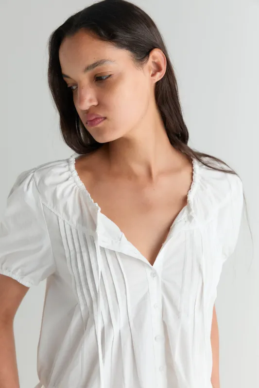 Blouse Top - White made by Deiji Studios