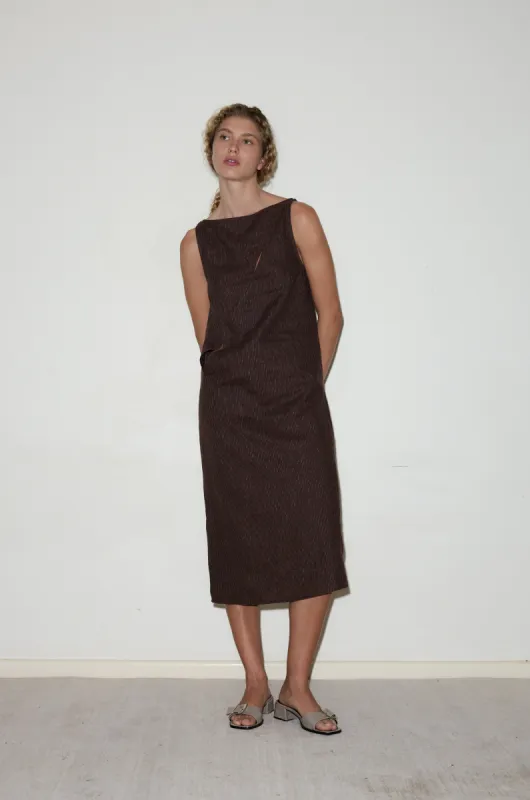 High Tie Dress - Royal Stripe made by Deiji Studios