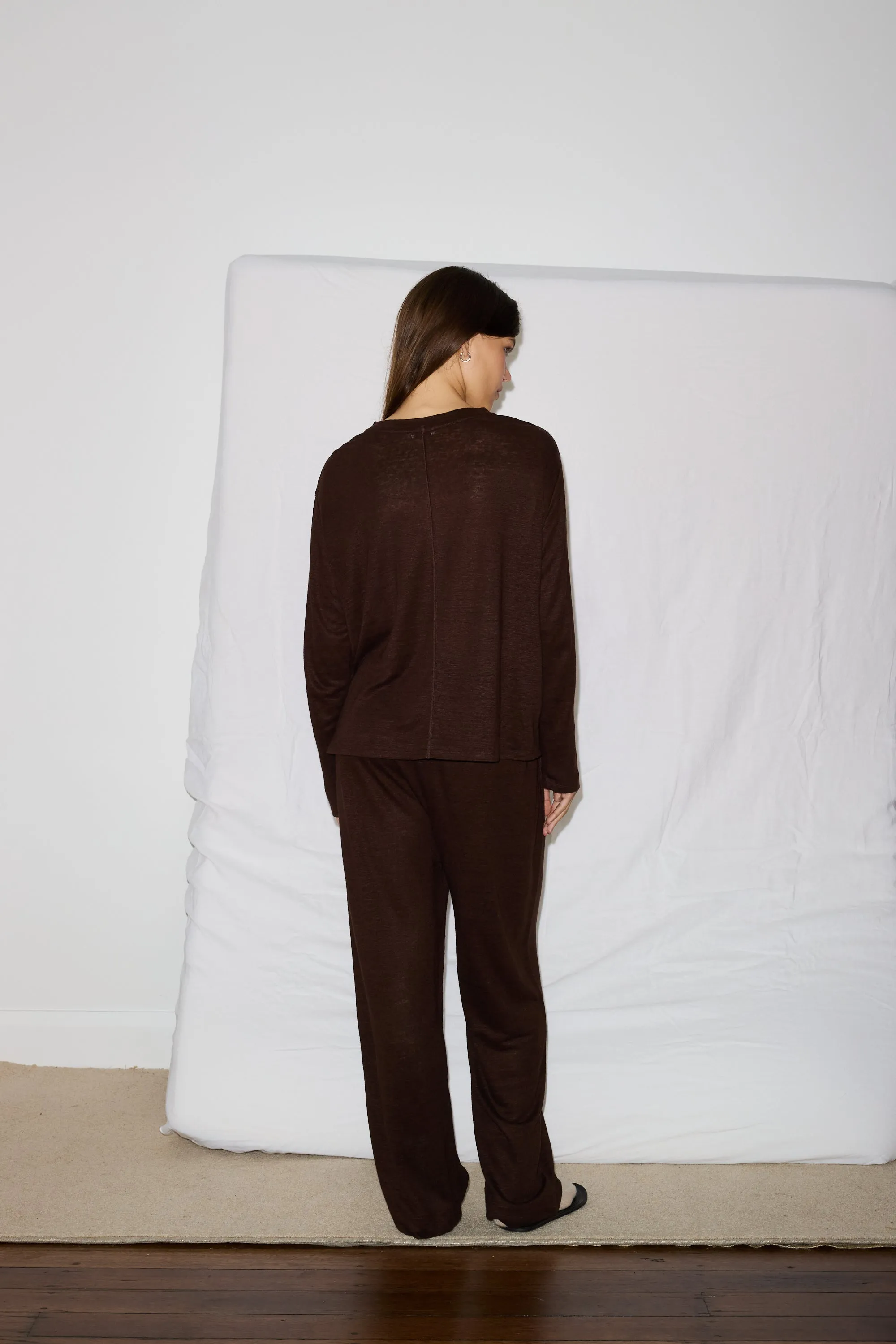 soft long sleeve top - chocolate sold by Deiji Studios product image thumbnail 4