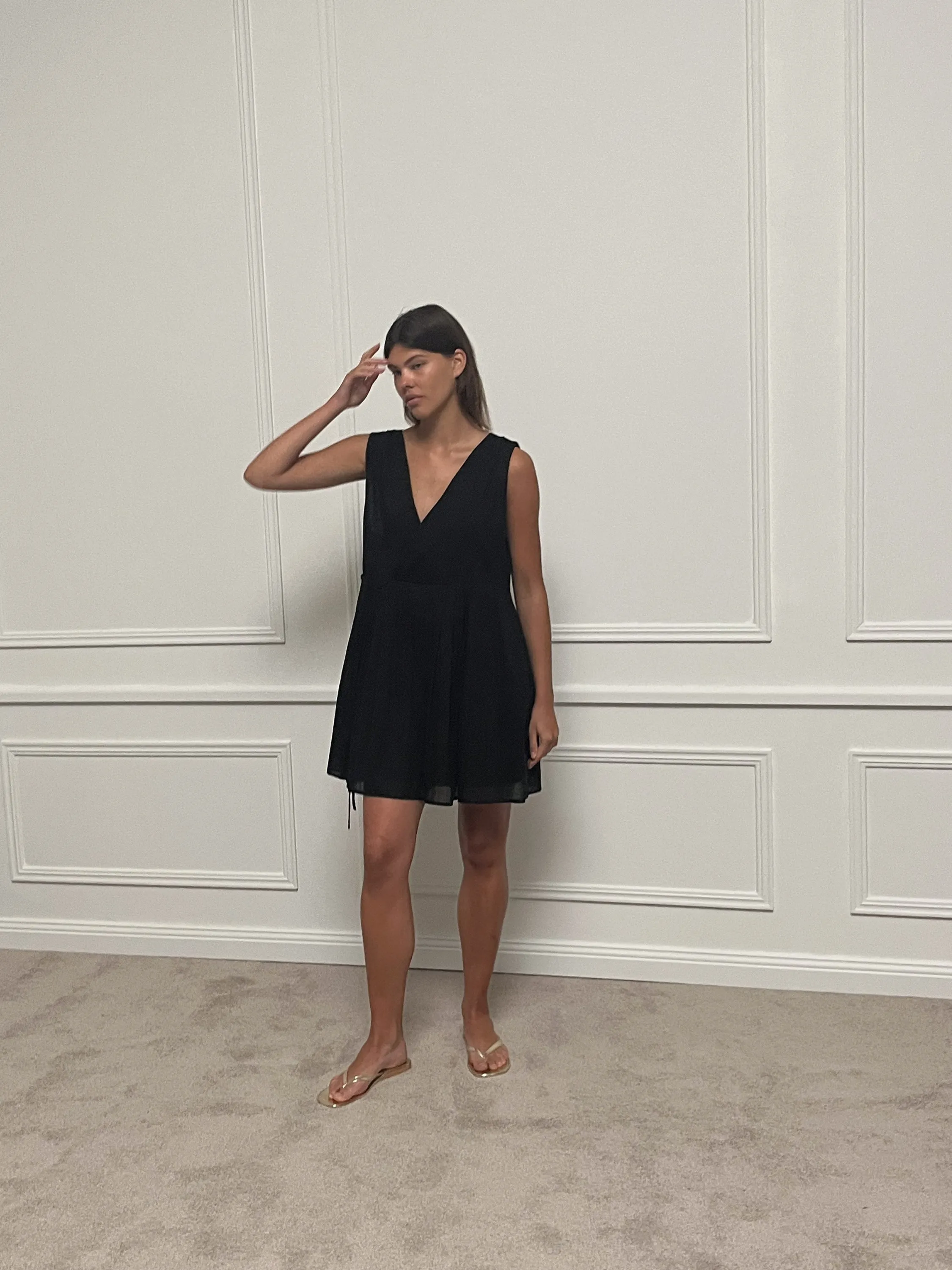 Wrap Tie Dress - Black sold by Deiji Studios product image thumbnail 3