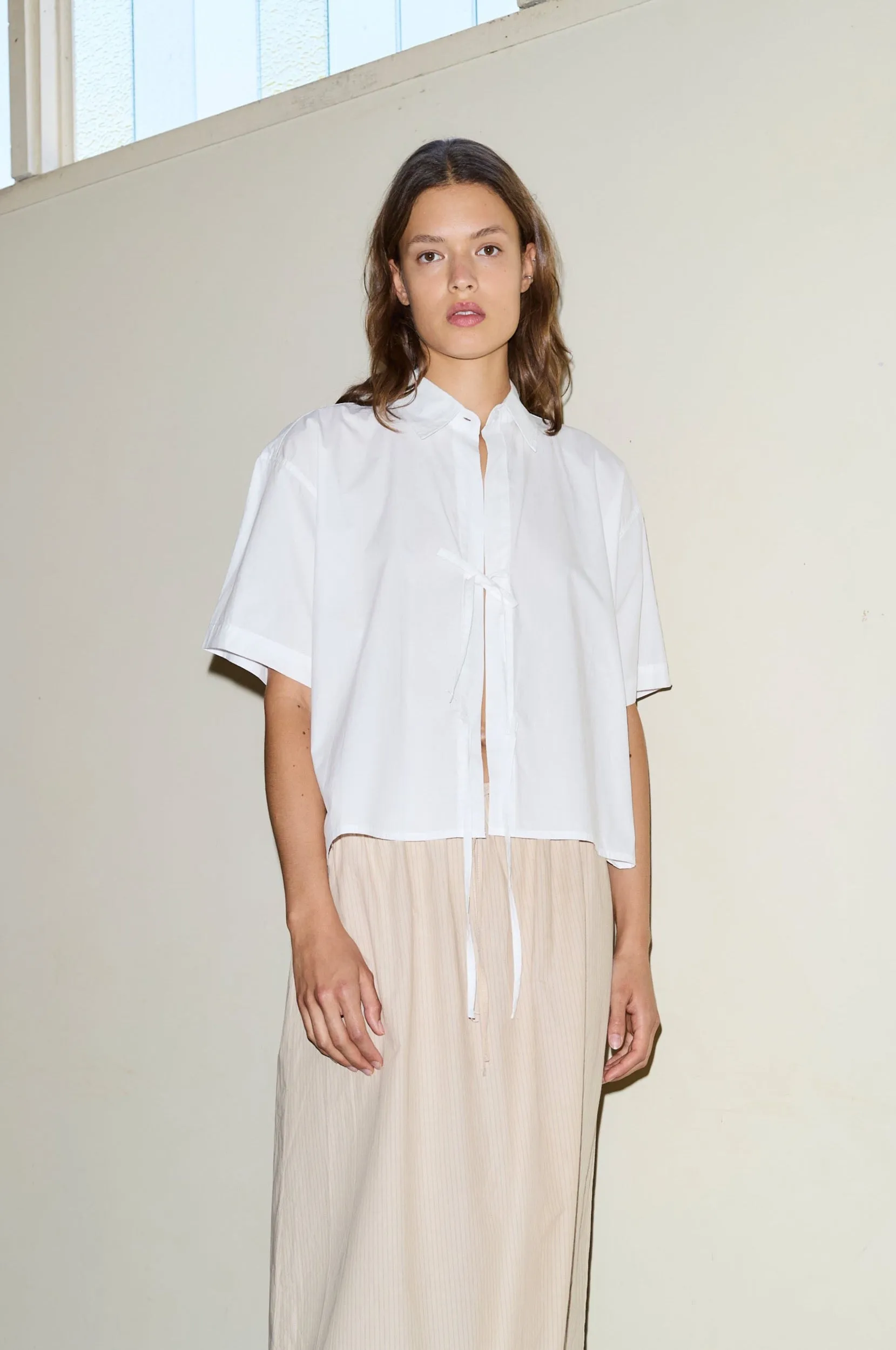 The Tie Up Shirt - White sold by Deiji Studios product image thumbnail 2