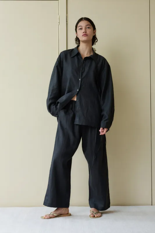 String Linen Set - Black made by Deiji Studios