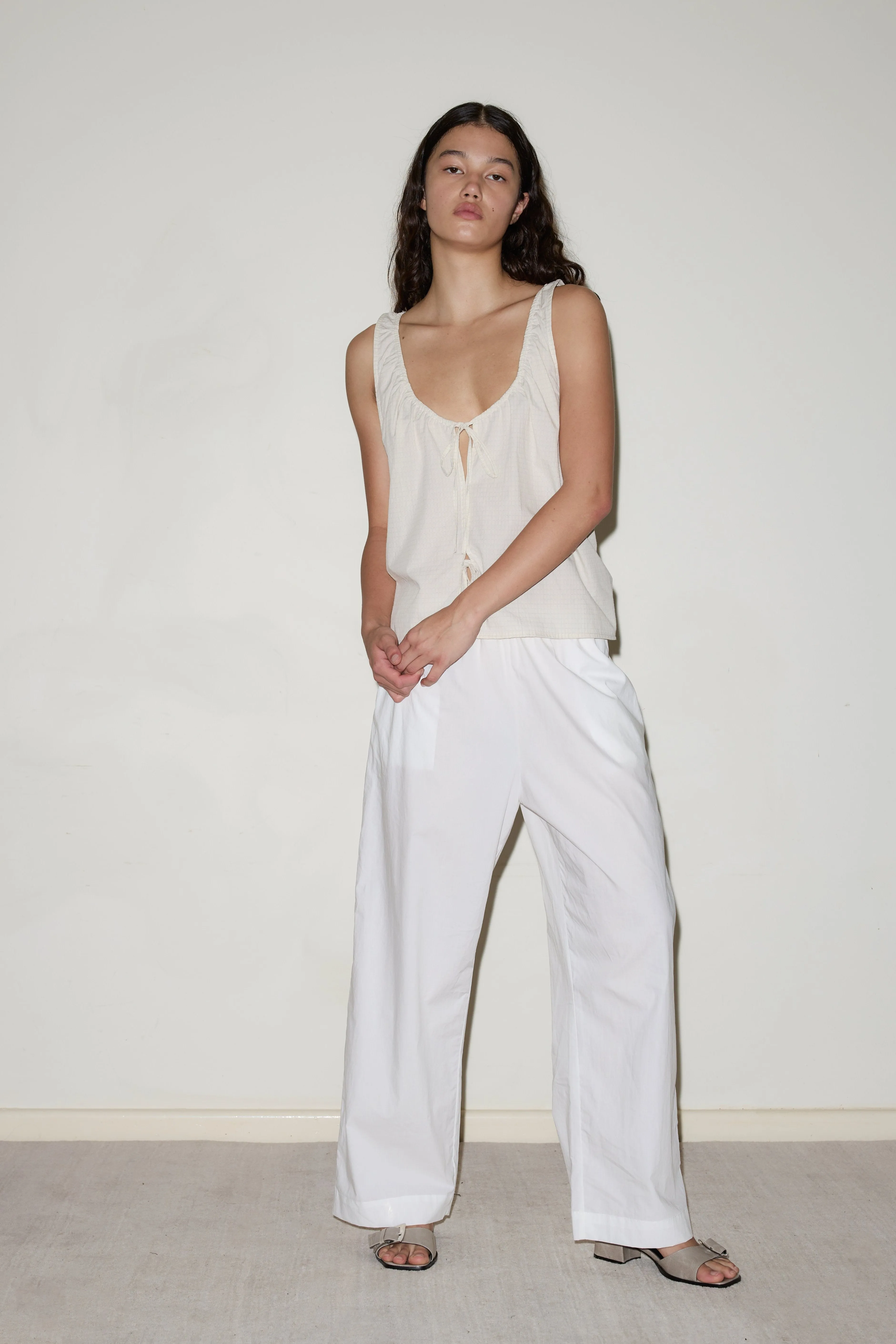 Cotton Bind Top - Bone Check sold by Deiji Studios product image thumbnail 2