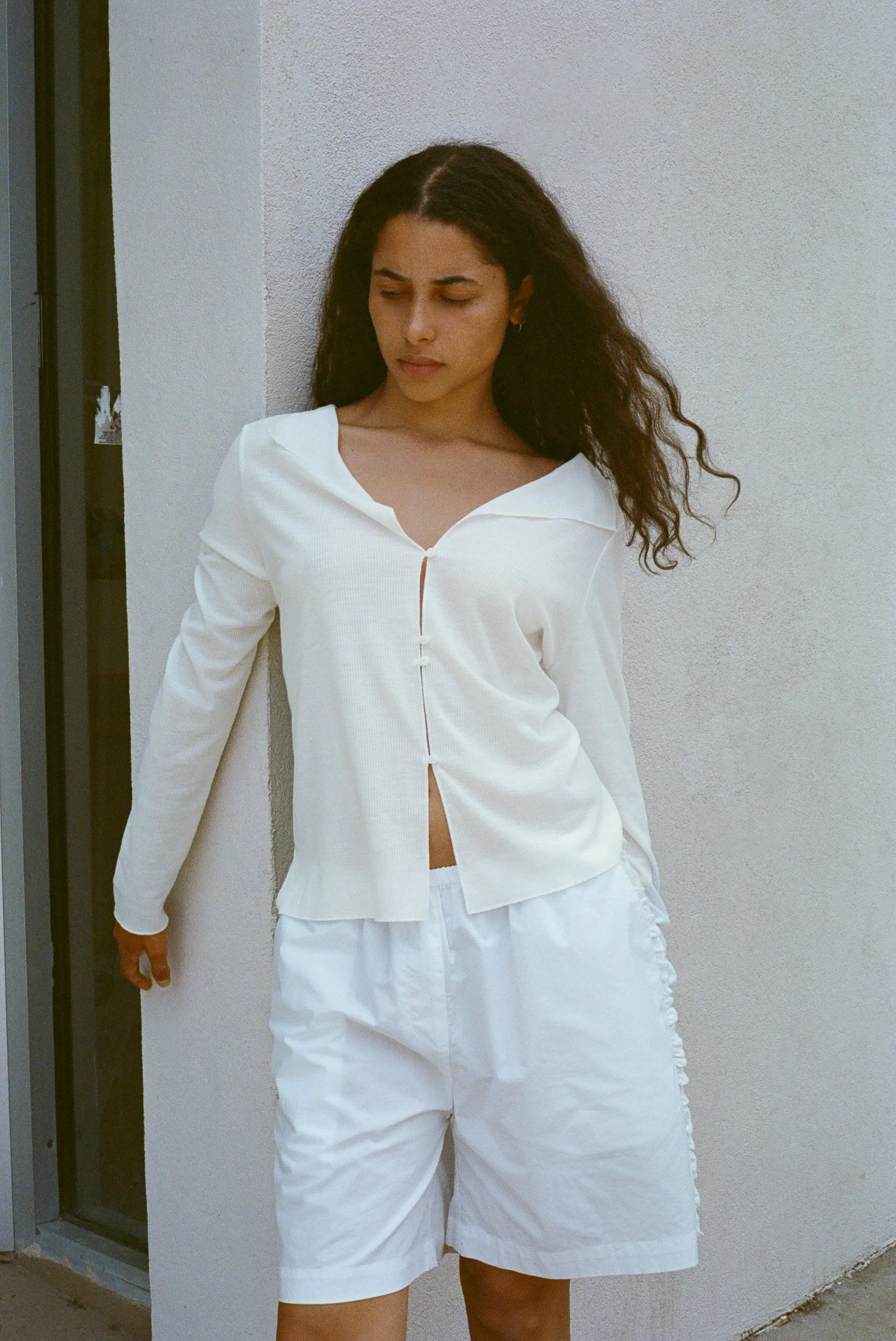 Open Long Sleeve Top - Off White sold by Deiji Studios product image thumbnail 2