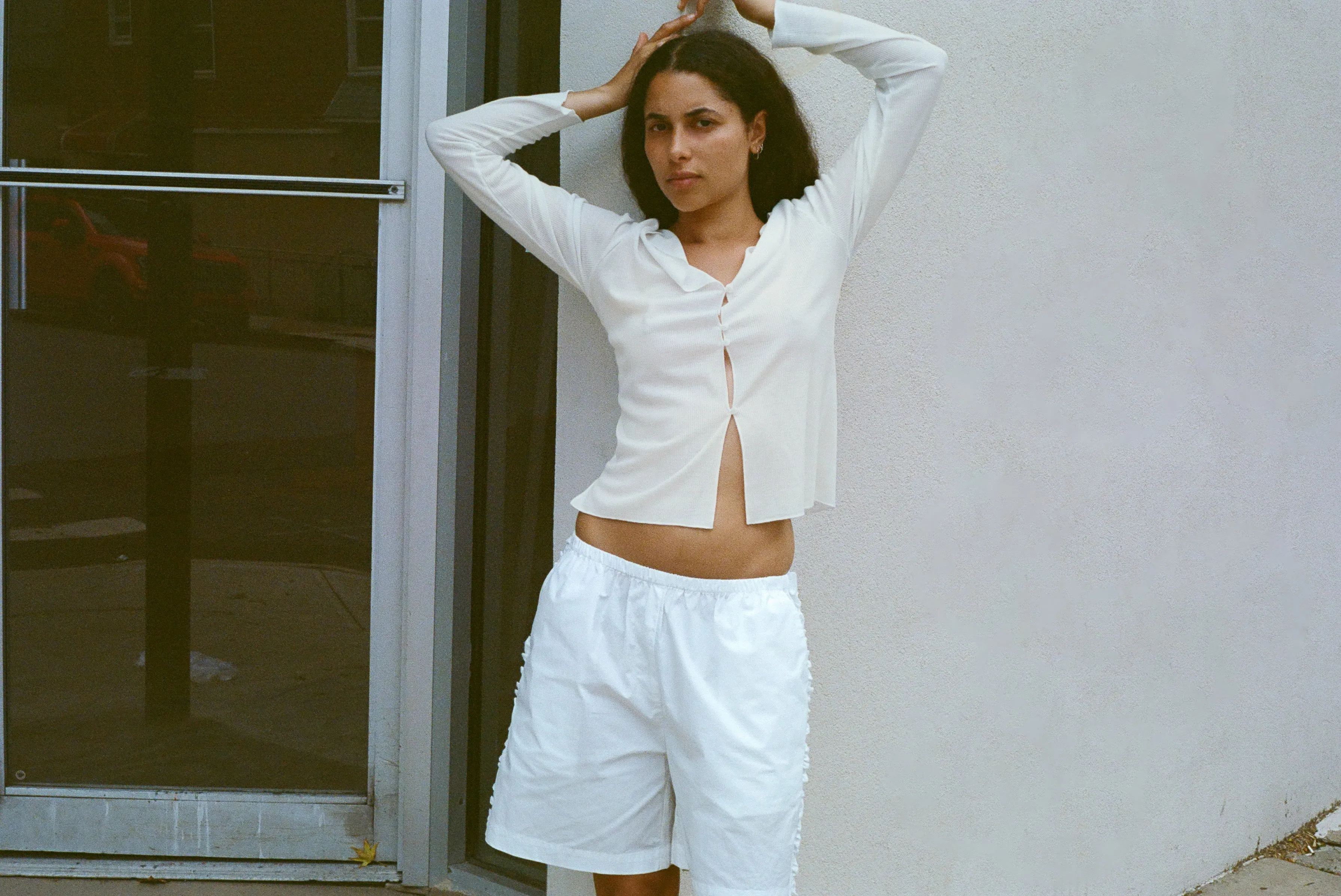 Open Long Sleeve Top - Off White sold by Deiji Studios product image thumbnail 3