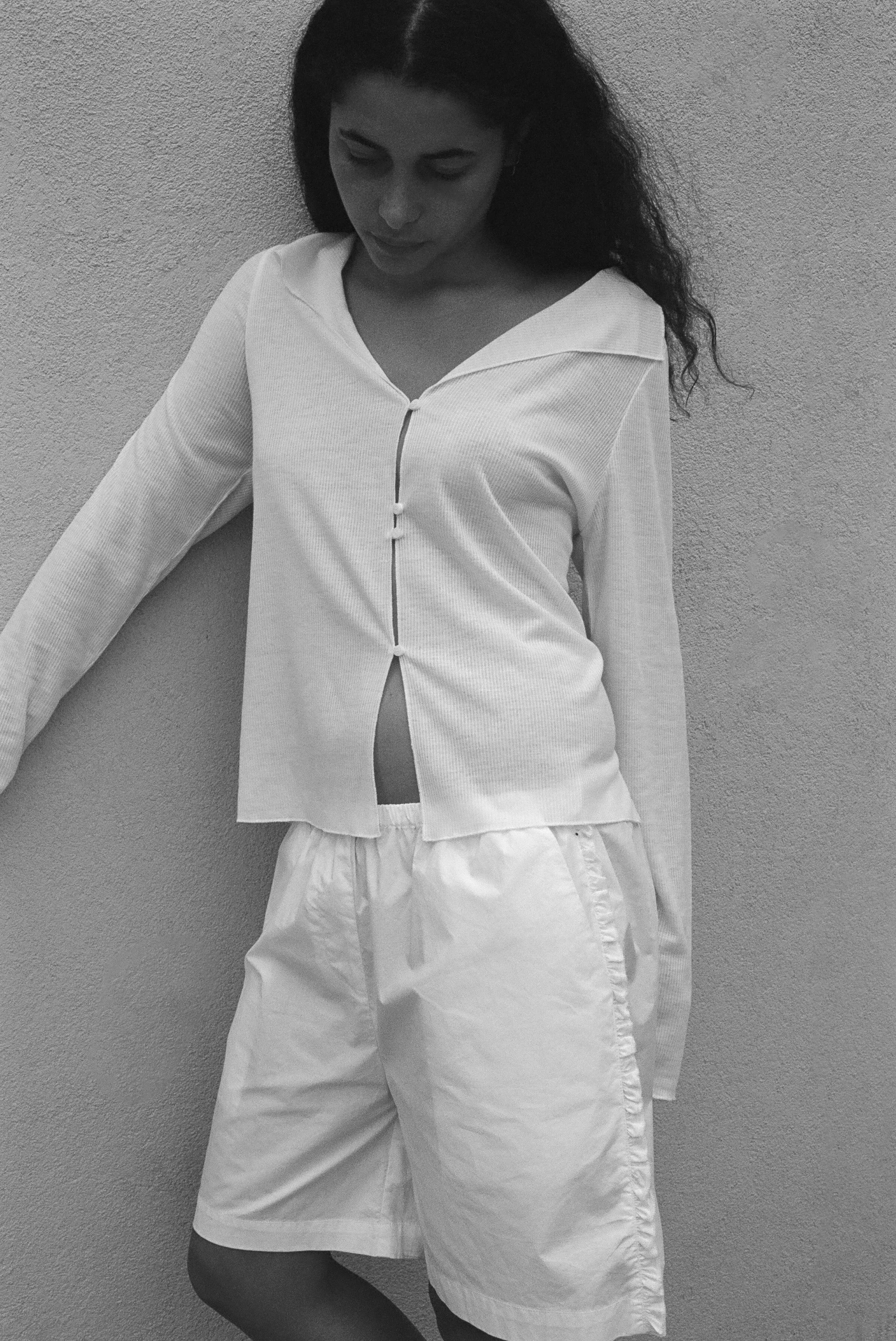 Open Long Sleeve Top - Off White sold by Deiji Studios product image thumbnail 4