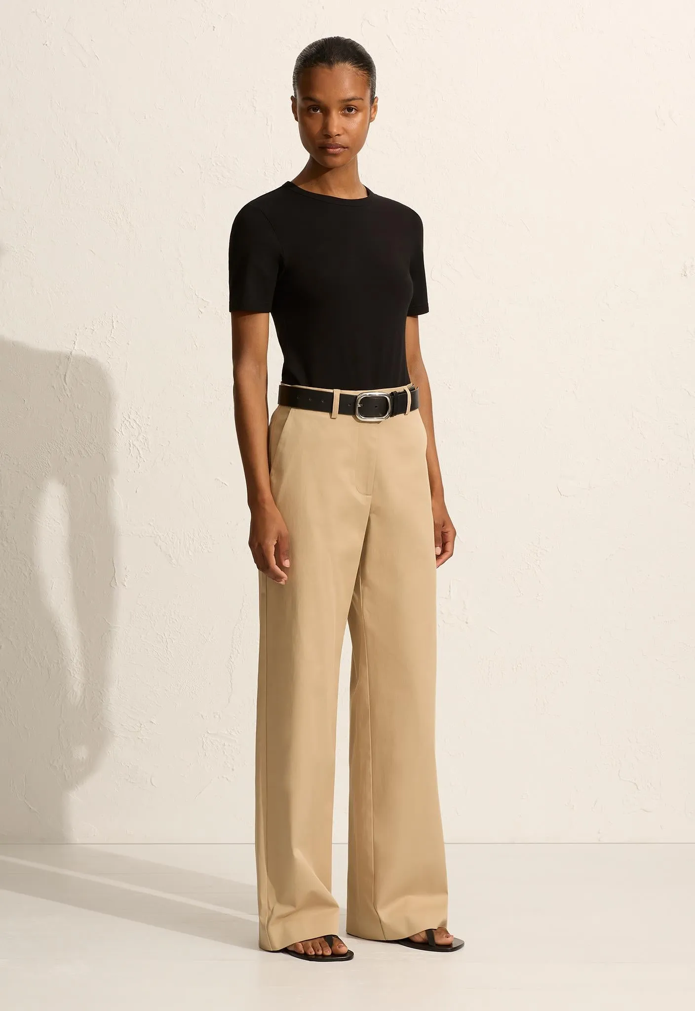 Straight Twill Trouser - Sand sold by Matteau product image thumbnail 3