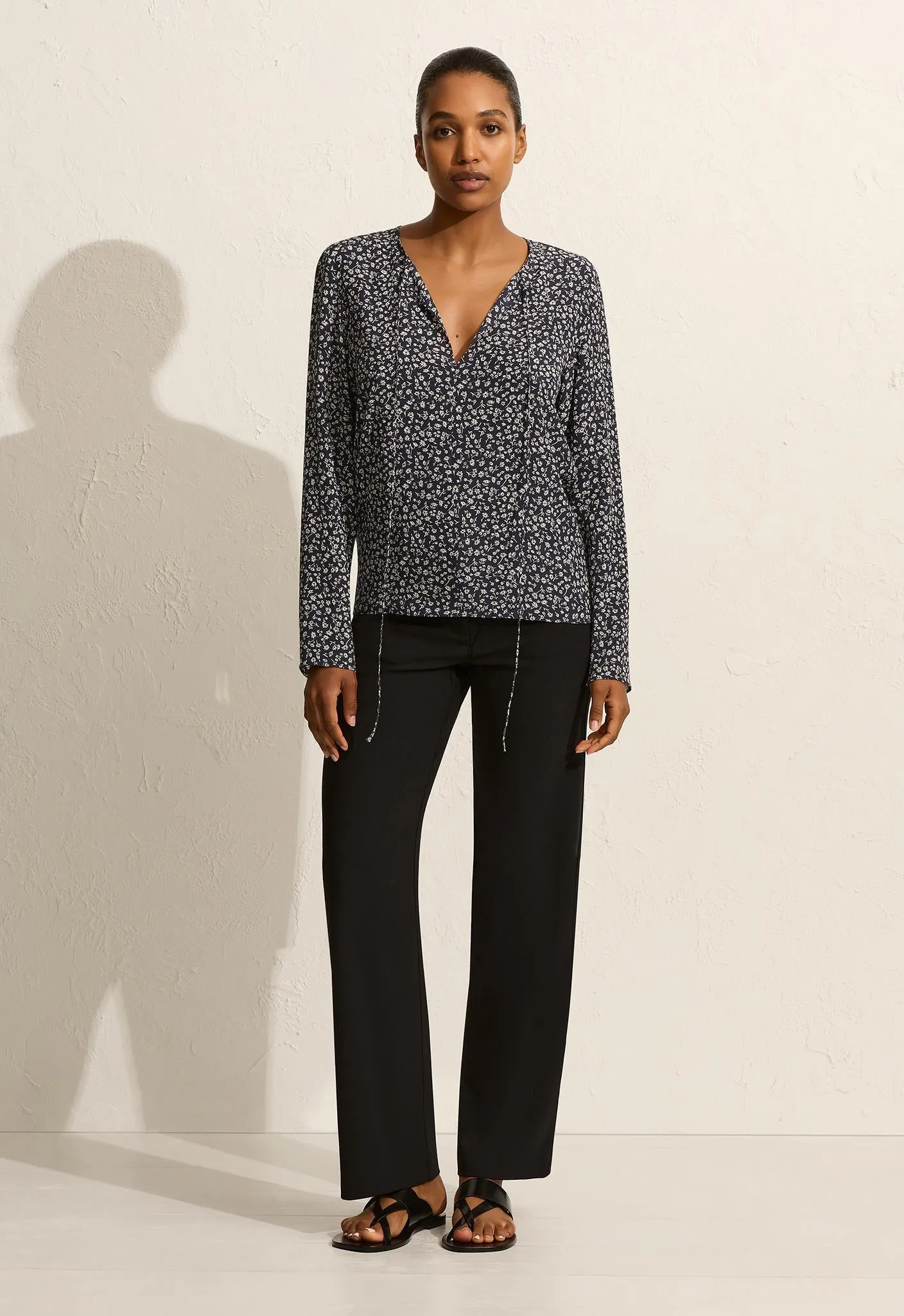 Popover Tie Blouse - Dandelion sold by Matteau