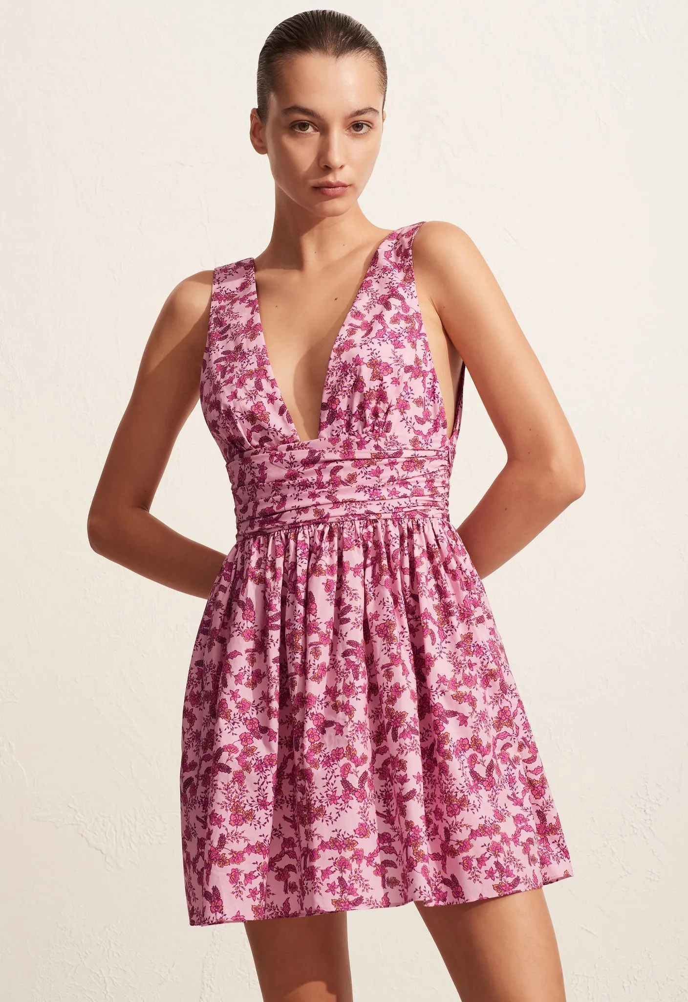 The Plunge Mini Dress - Hyacinth sold by Matteau product image thumbnail 2
