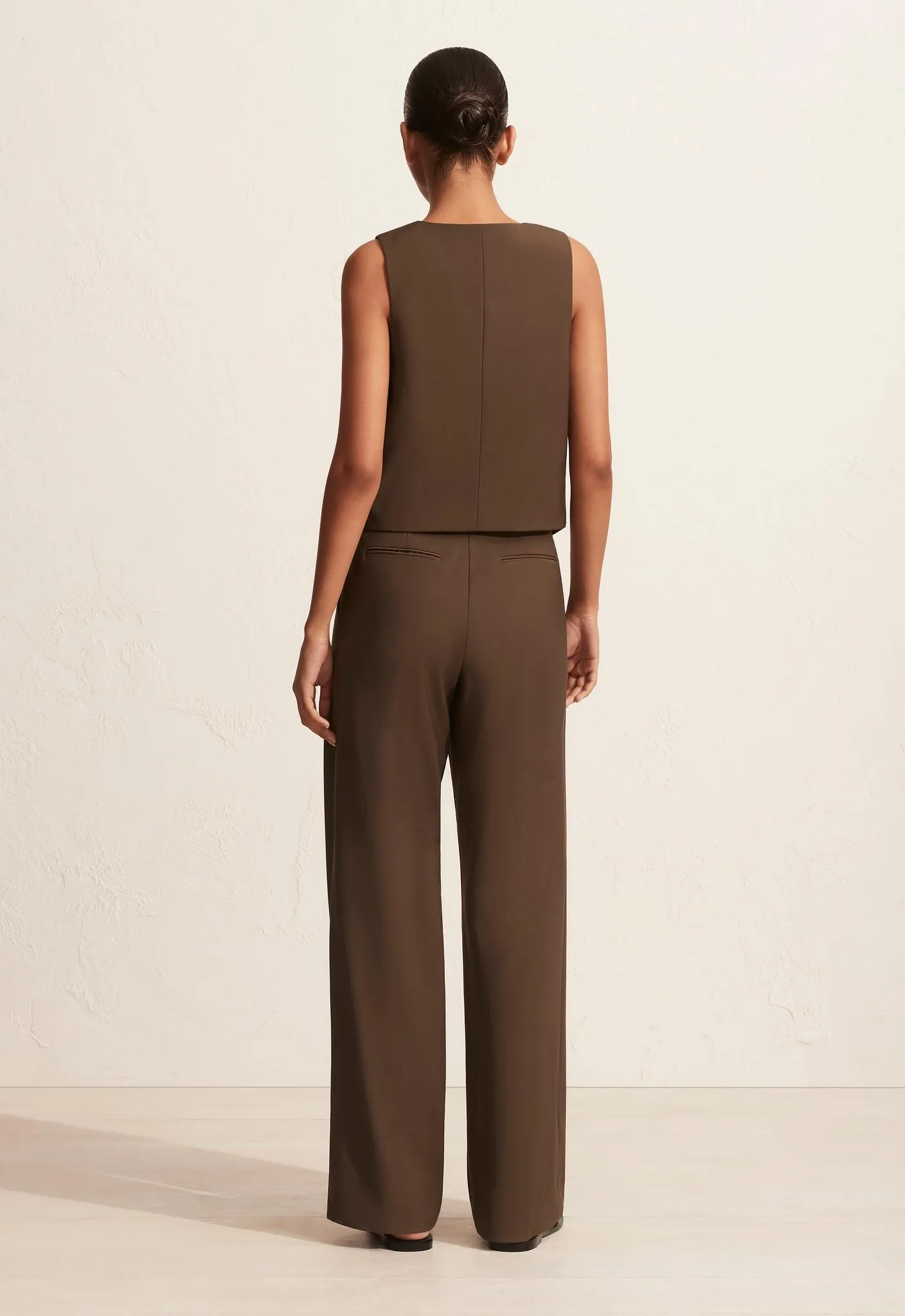 Tailored Waistcoat - Coffee sold by Matteau product image thumbnail 4