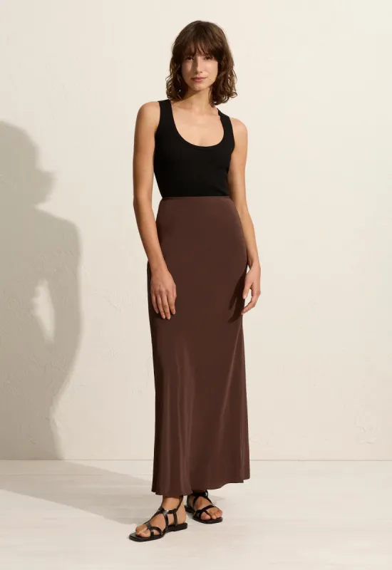 Bias Elastic Skirt - Sable sold by Matteau