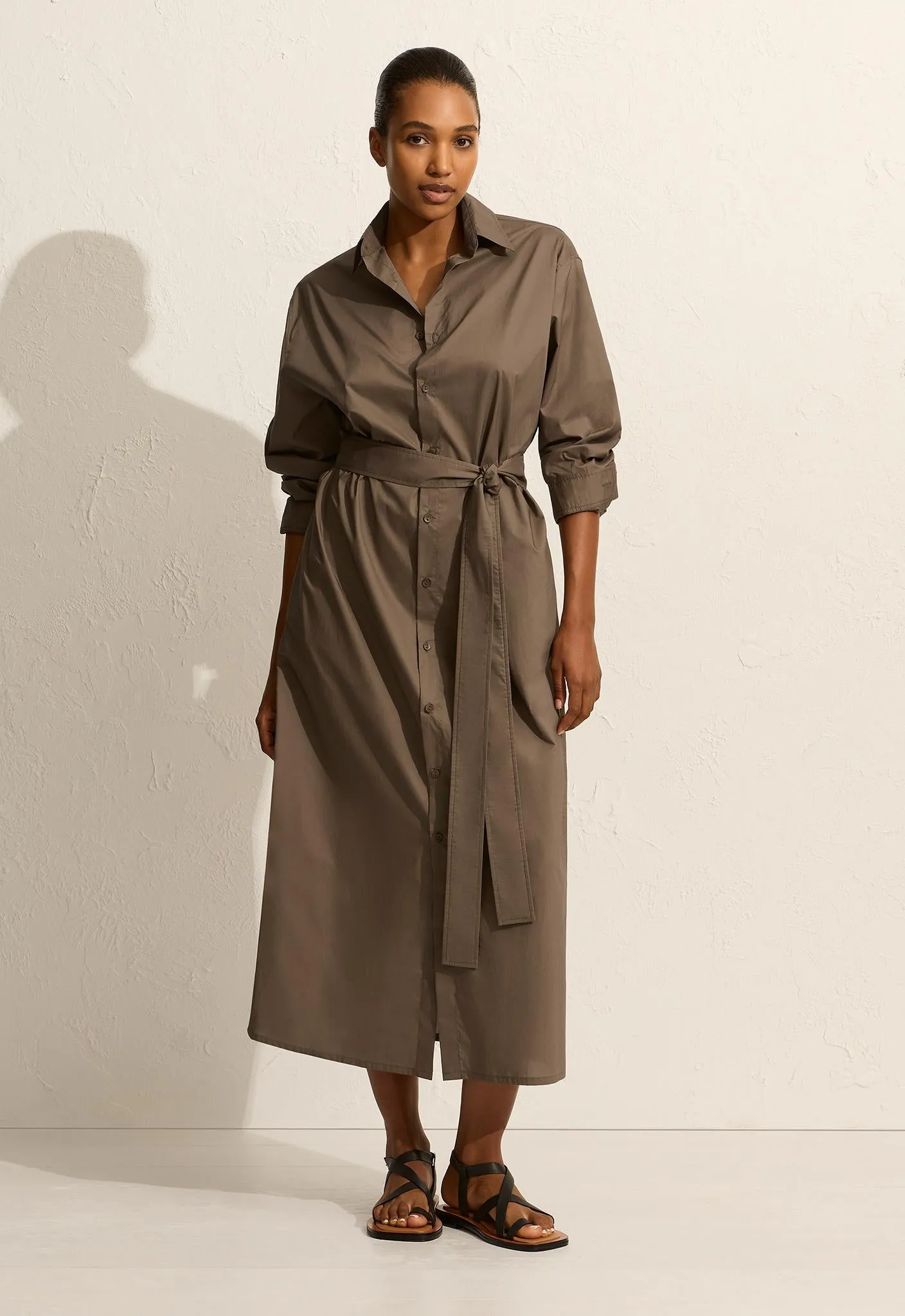Everyday Shirt Dress - Birch sold by Matteau