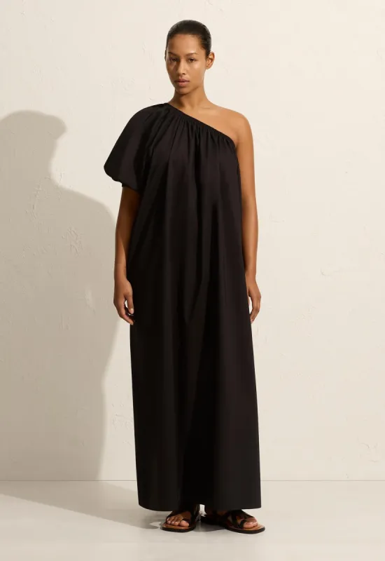 One Shoulder Maxi Dress - Black sold by Matteau
