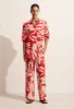 The Long Sleeve Silk Shirt - Ginger Palm sold by Matteau