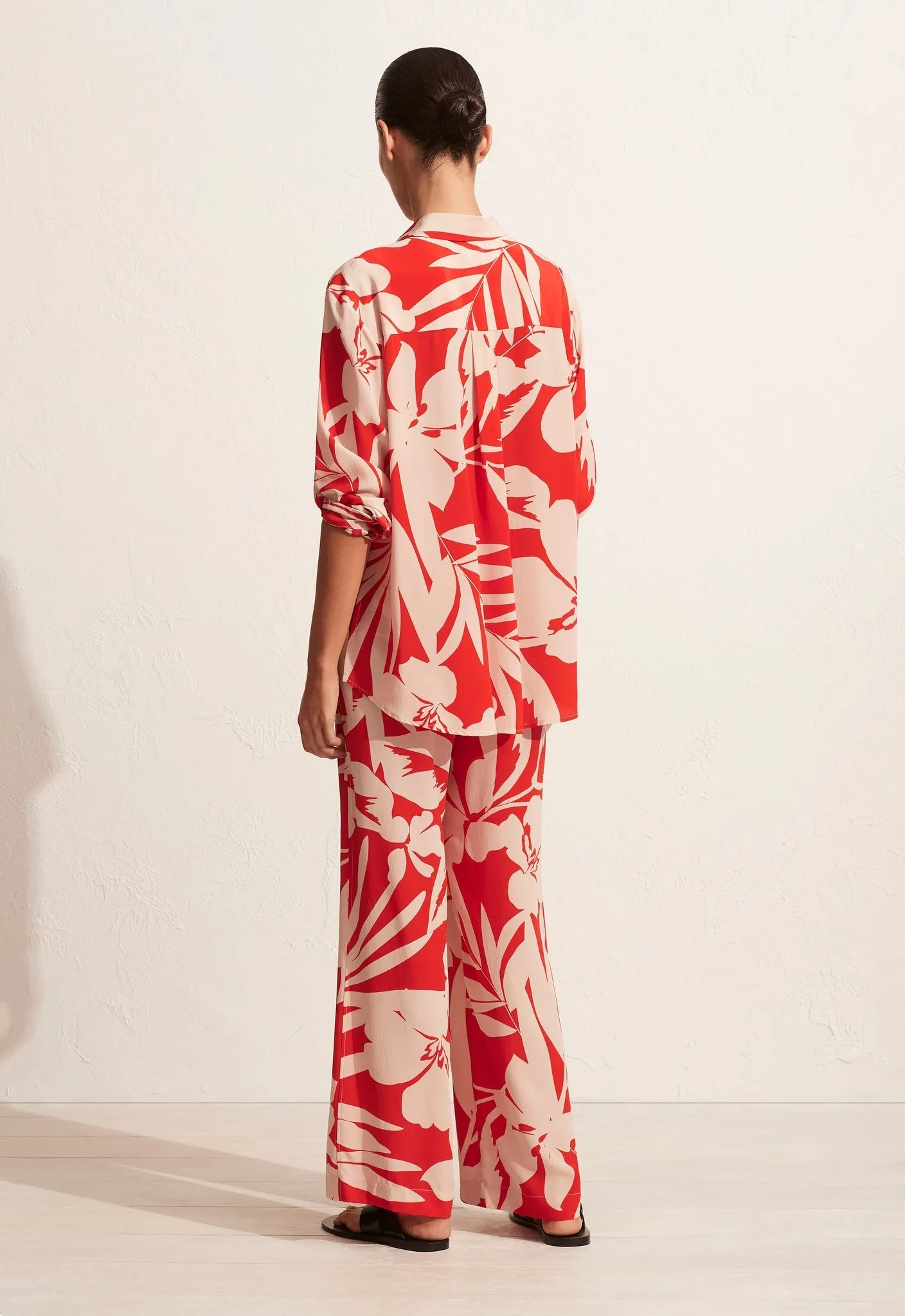 The Long Sleeve Silk Shirt - Ginger Palm sold by Matteau product image thumbnail 4