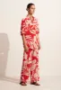 The Long Sleeve Silk Shirt - Ginger Palm sold by Matteau