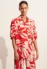 The Long Sleeve Silk Shirt - Ginger Palm sold by Matteau