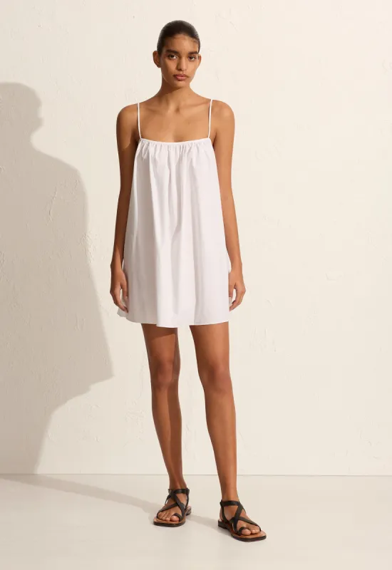 Voluminous Cami Mini Dress - White sold by Matteau