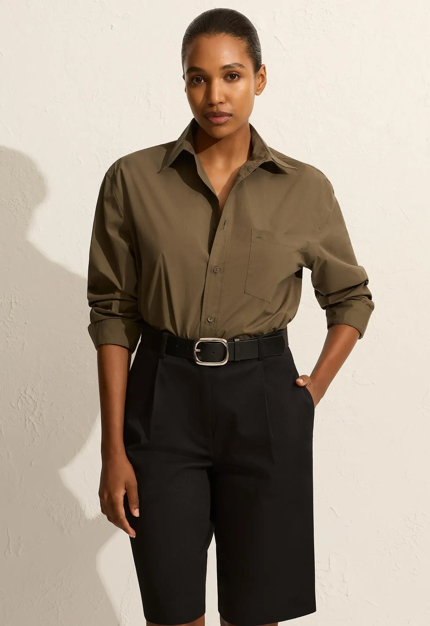 Relaxed Shirt - Olive sold by Matteau