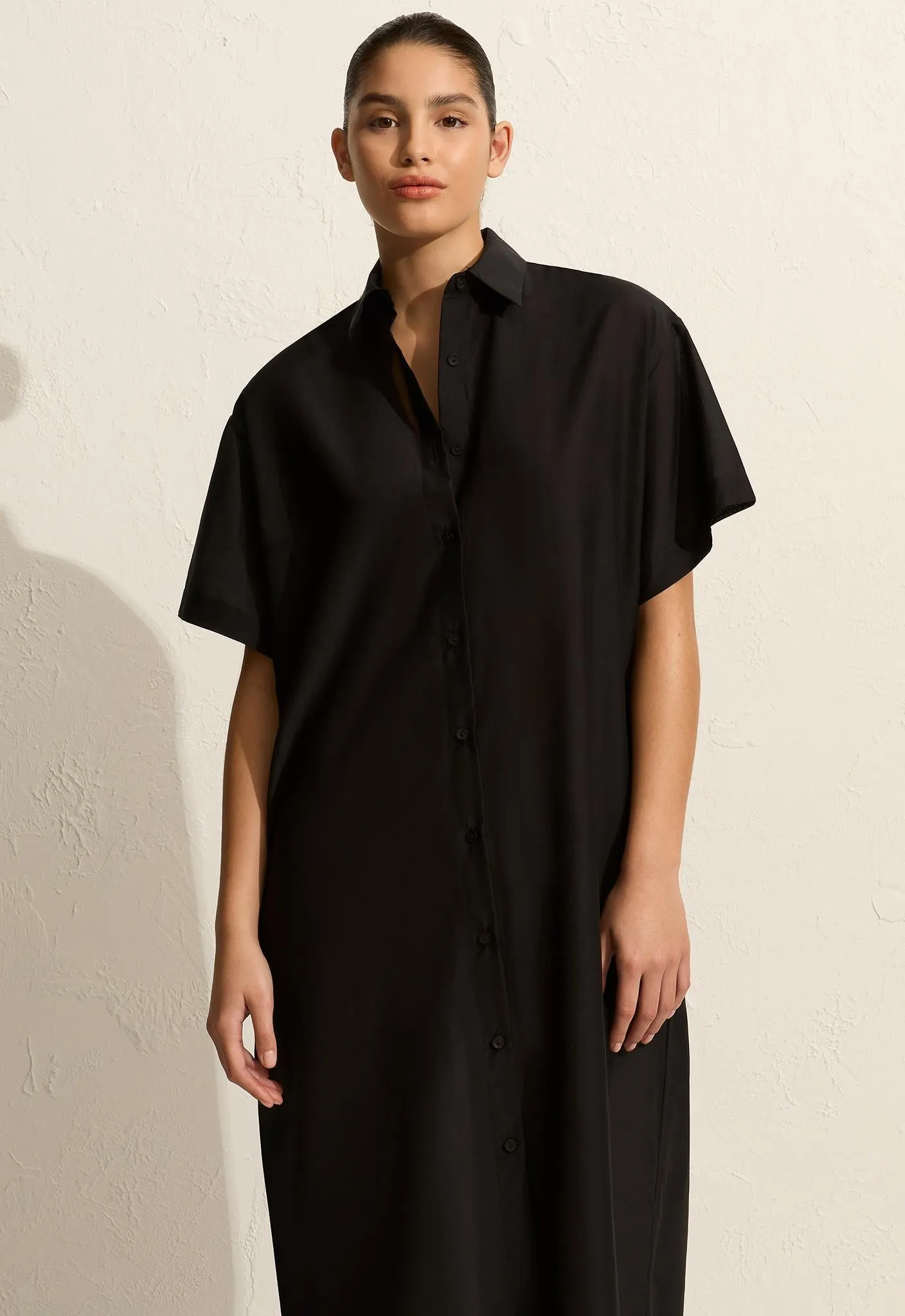 Relaxed Shirt Dress - Black sold by Matteau product image thumbnail 2
