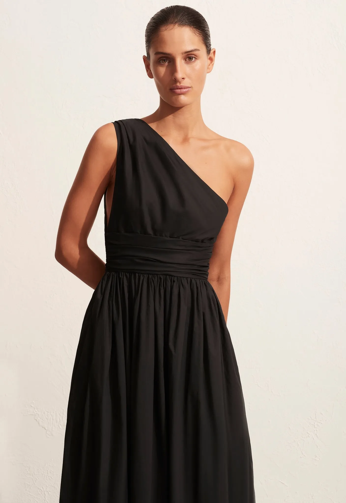 open lace back dress MATTEAU - CACOON ONE SHOULDER DRESS