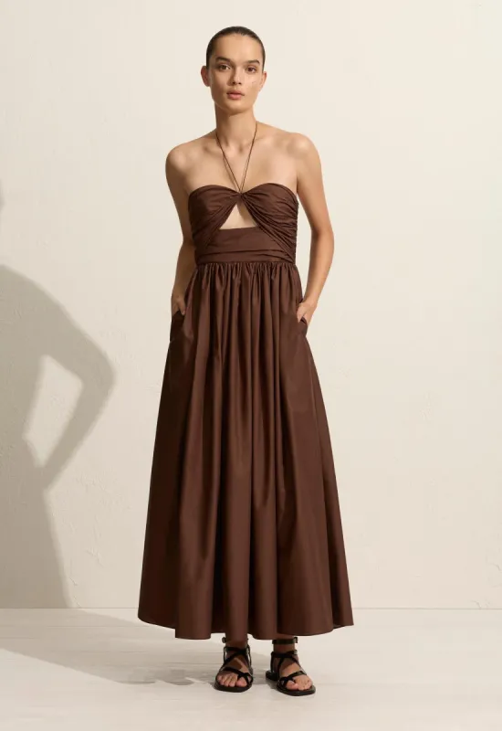 Bandeau Rouched Sundress - Sable sold by Matteau
