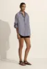 Classic Stripe Shirt - Navy Stripe sold by Matteau