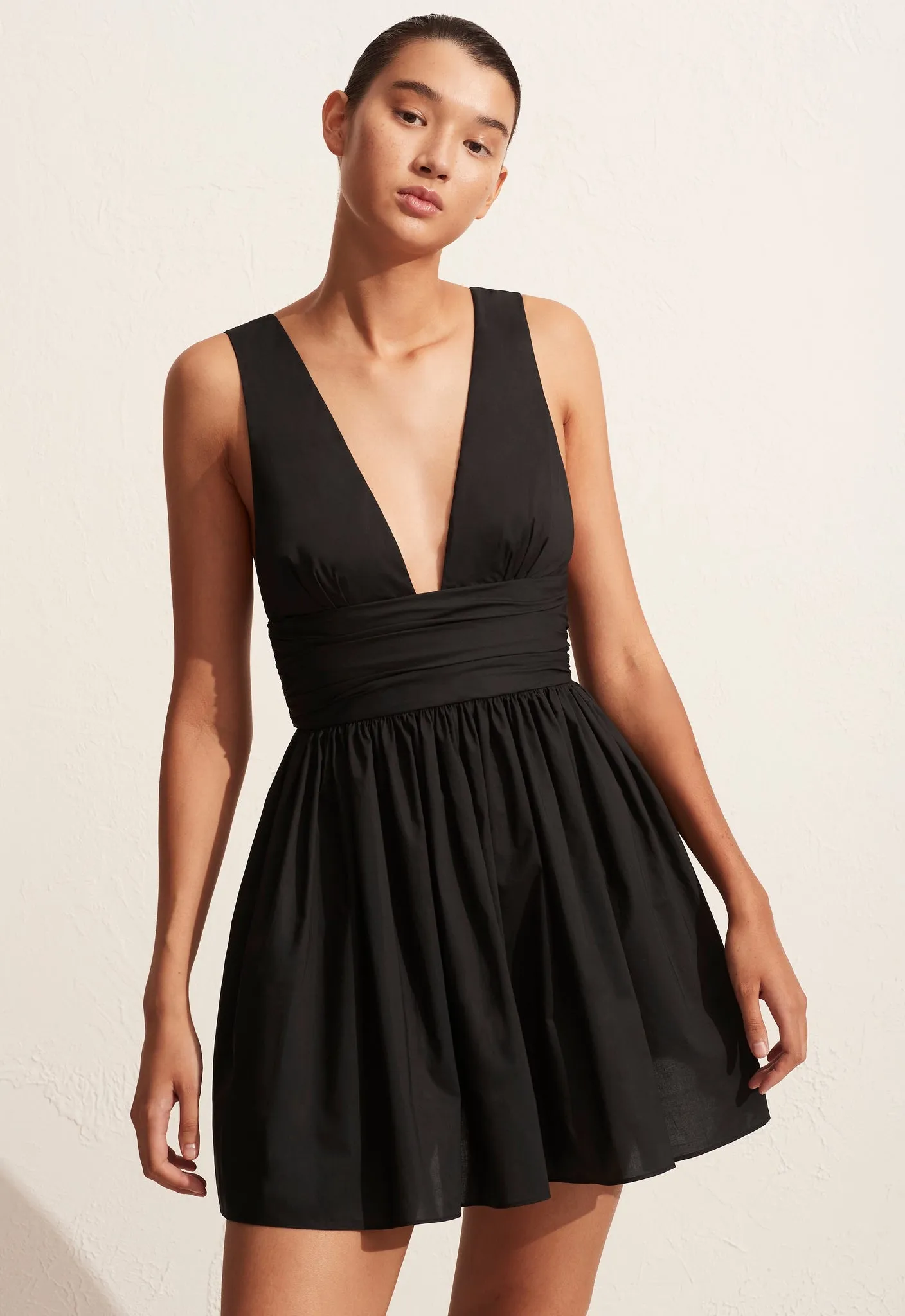 The Plunge Mini Dress - Black sold by Matteau product image thumbnail 3