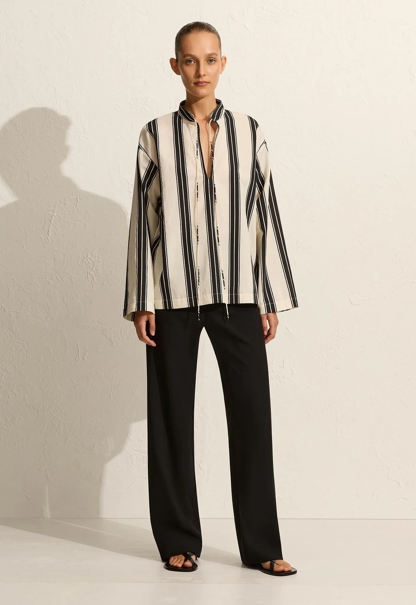 Relaxed Stripe Tunic - Nero Stripe sold by Matteau product image thumbnail 2