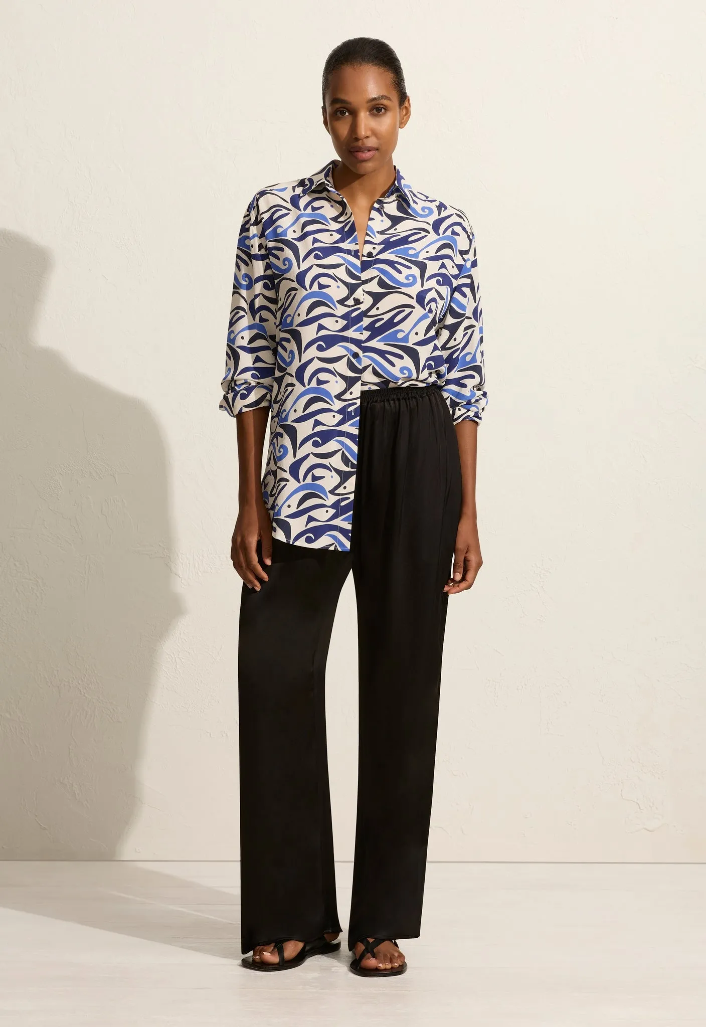 Long Sleeve Silk Shirt - Pescado (Riviera) sold by Matteau product image thumbnail 2