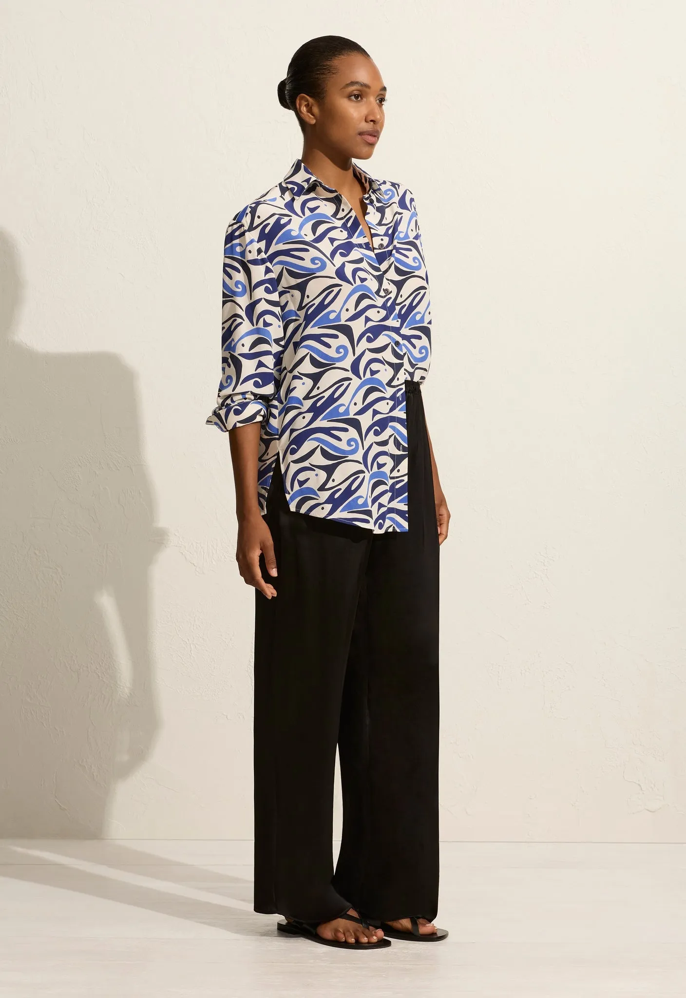 Long Sleeve Silk Shirt - Pescado (Riviera) sold by Matteau product image thumbnail 3