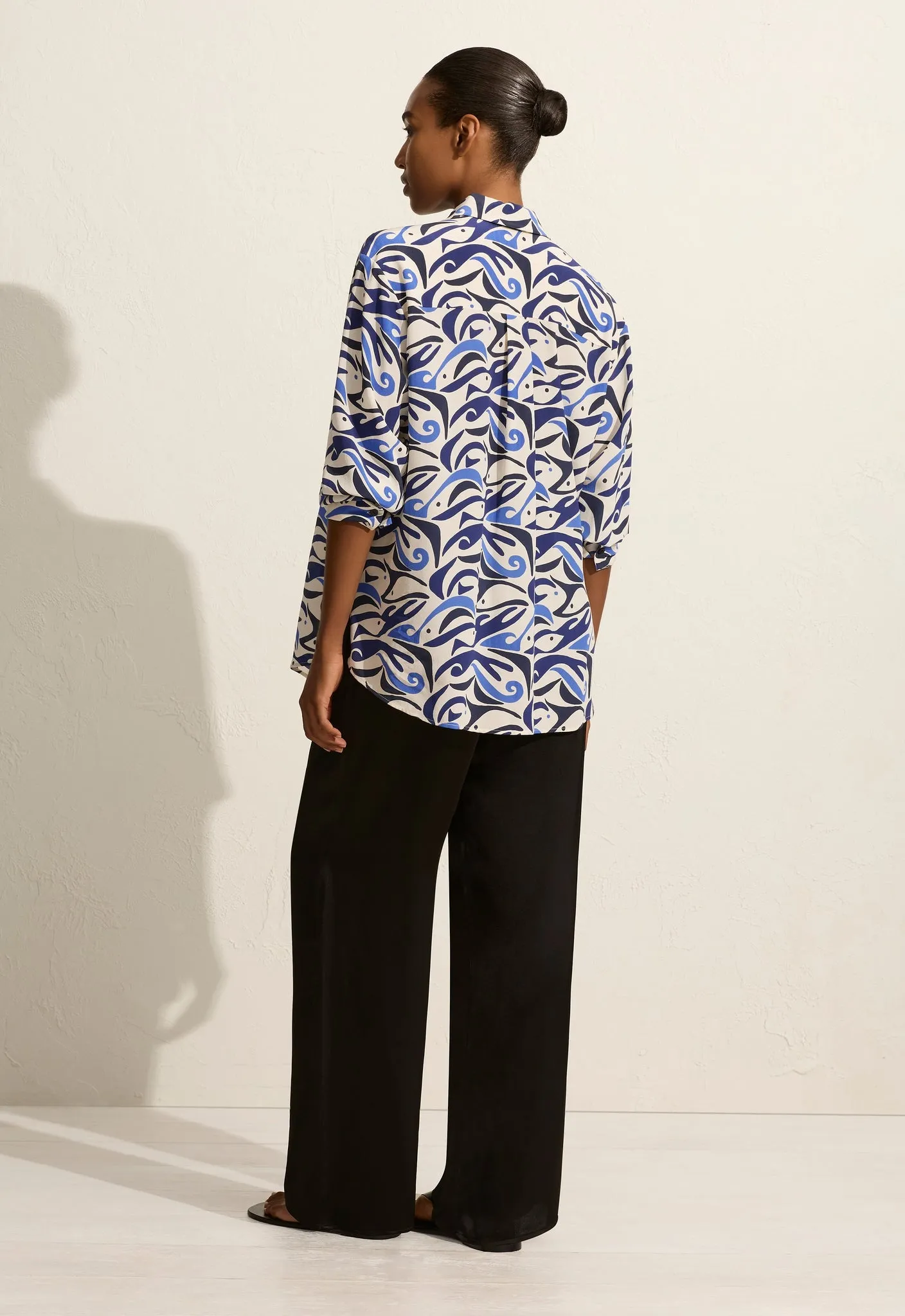 Long Sleeve Silk Shirt - Pescado (Riviera) sold by Matteau product image thumbnail 4