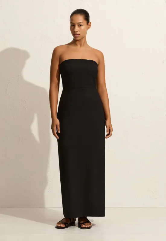 Crepe Strapless Dress - Black sold by Matteau