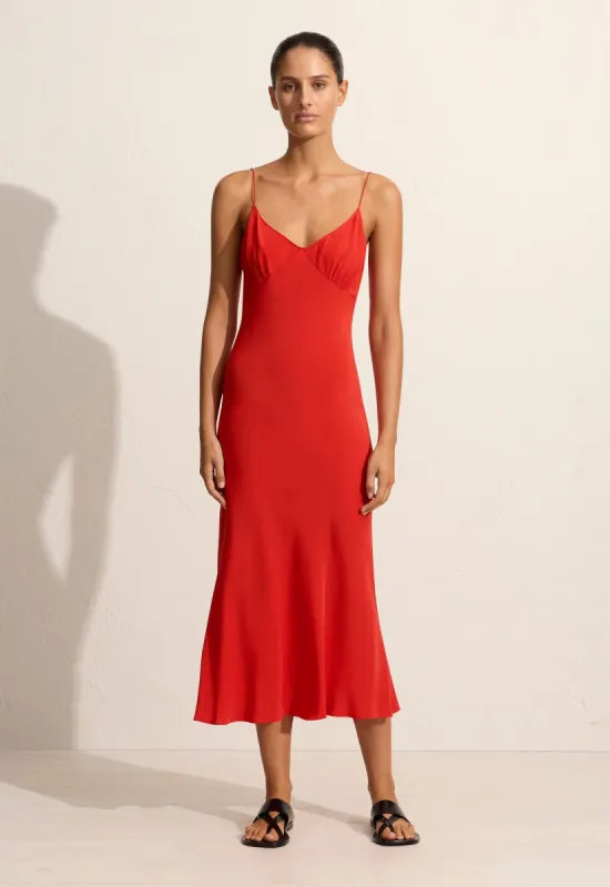 Low Back Slip Dress - Rosso sold by Matteau