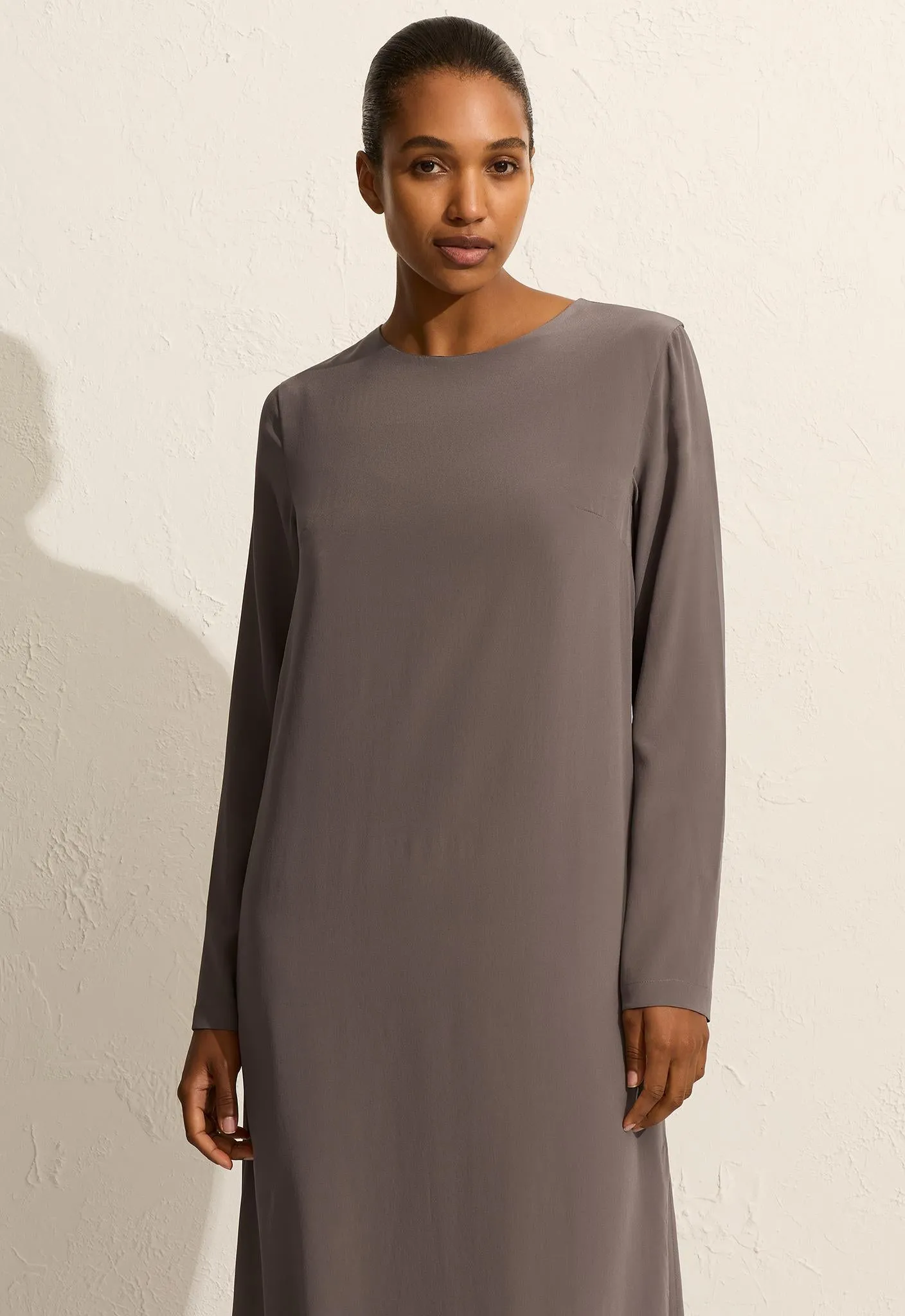 Long Sleeve Column Dress - Slate sold by Matteau product image thumbnail 2